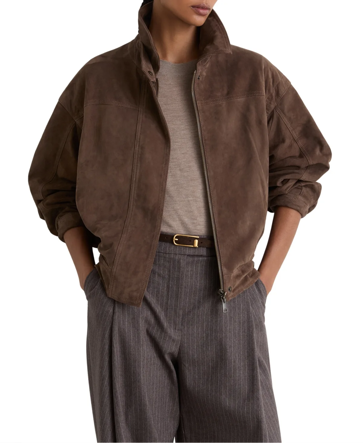 Cooper Suede Relaxed-Fit Jacket by Reiss