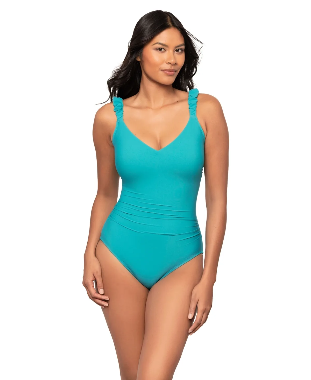 Sara Tummy Control V-Neck Underwire One-Piece Swimsuit by Magicsuit