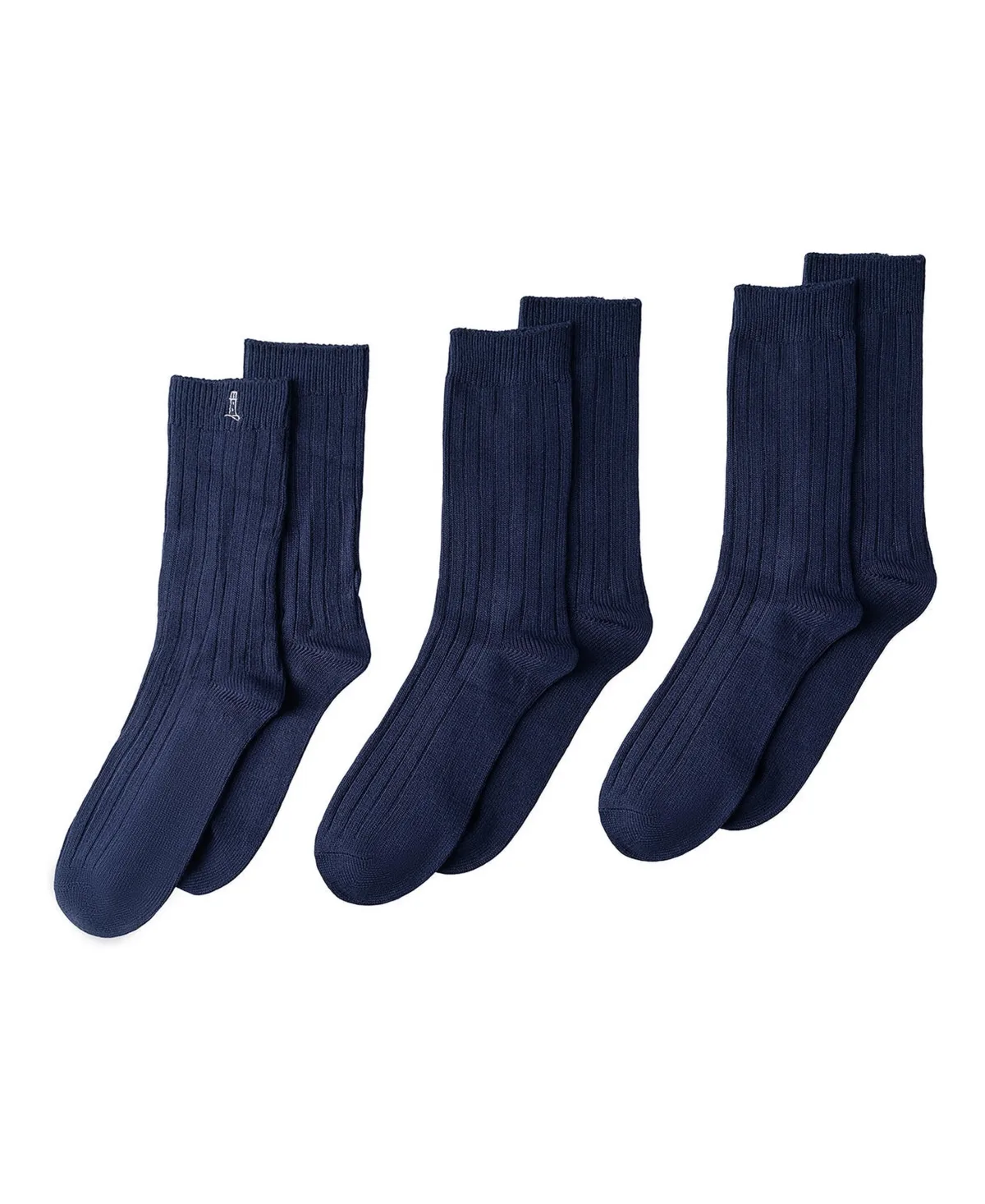 Comfort Rib Boot Socks, 3-Pair Pack by Lands' End