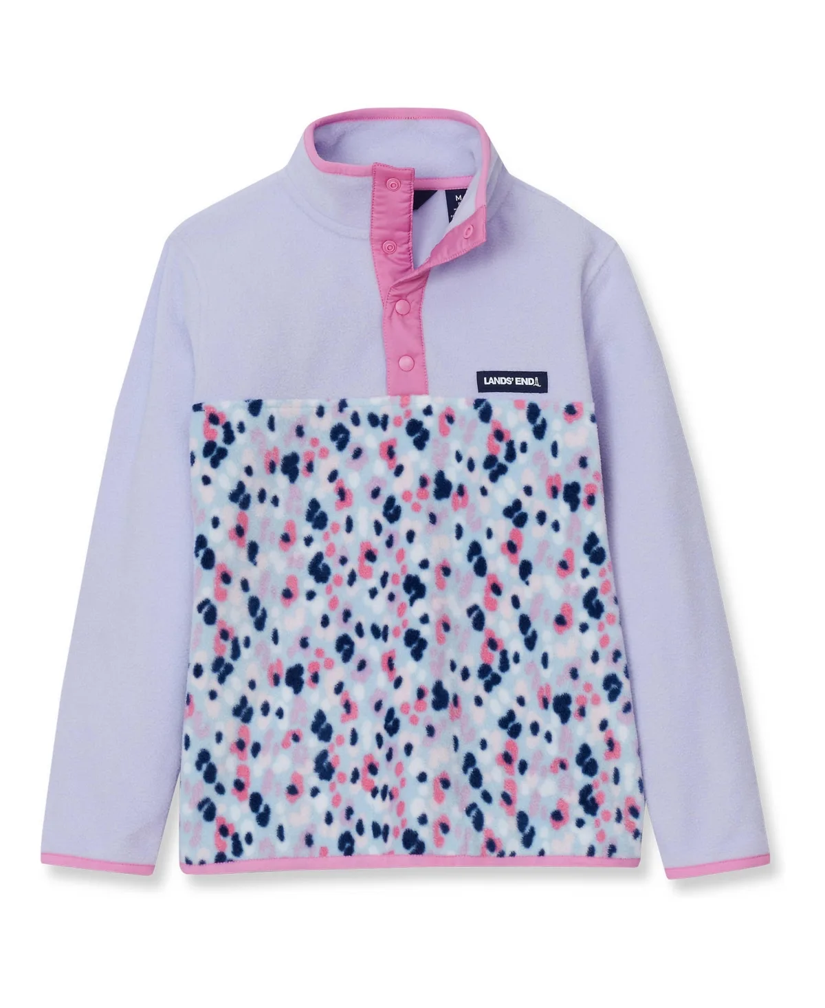 Anyweather Fleece Snap Neck Pullover by Lands' End