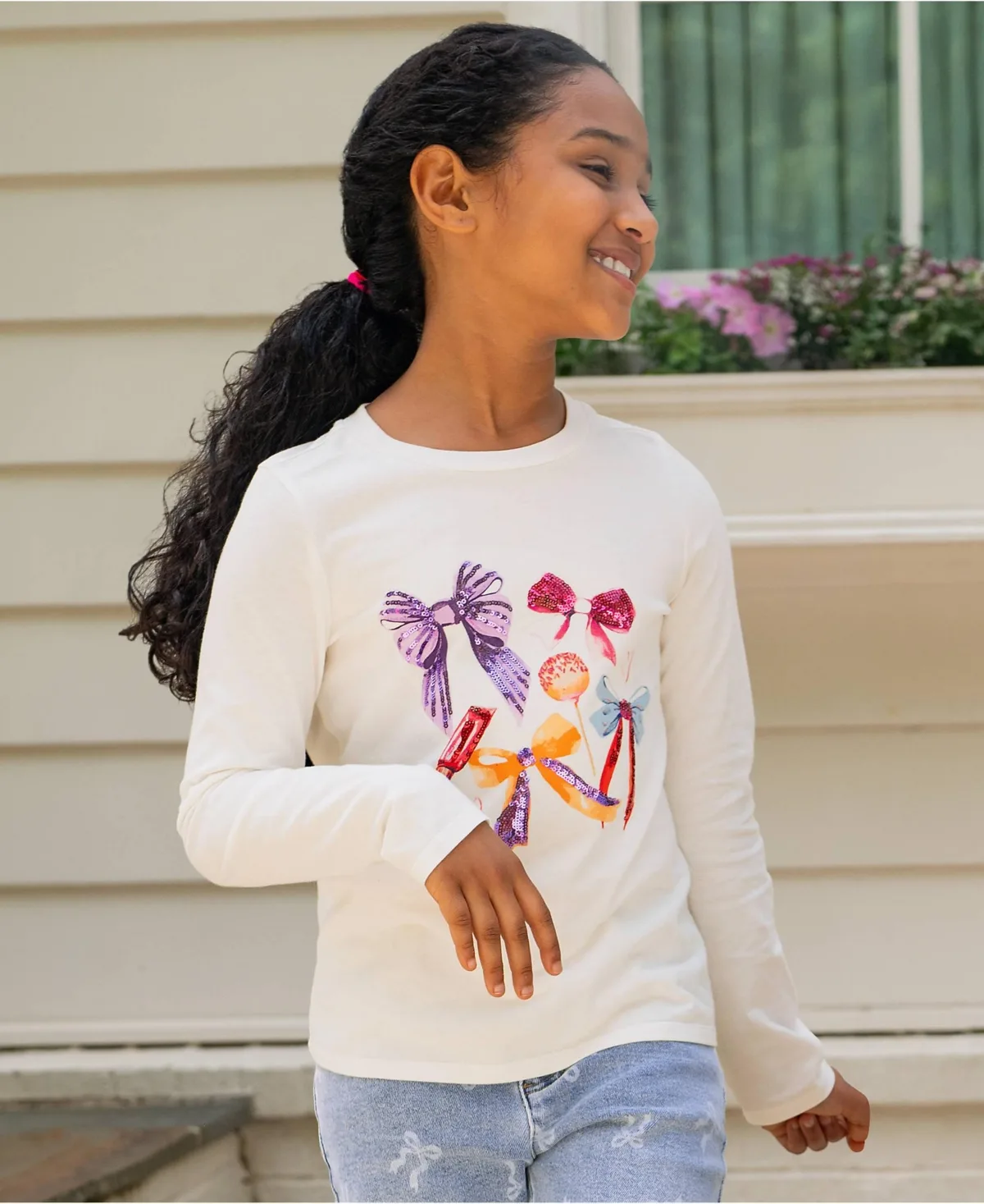 Long Sleeve Graphic Tee by Lands' End