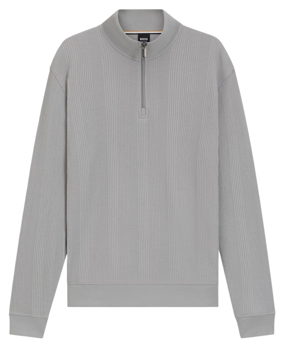 Boss by Hugo Boss Structure 1/4-Zip Mock-Neck Cotton Blend Sweatshirt by Hugo Boss