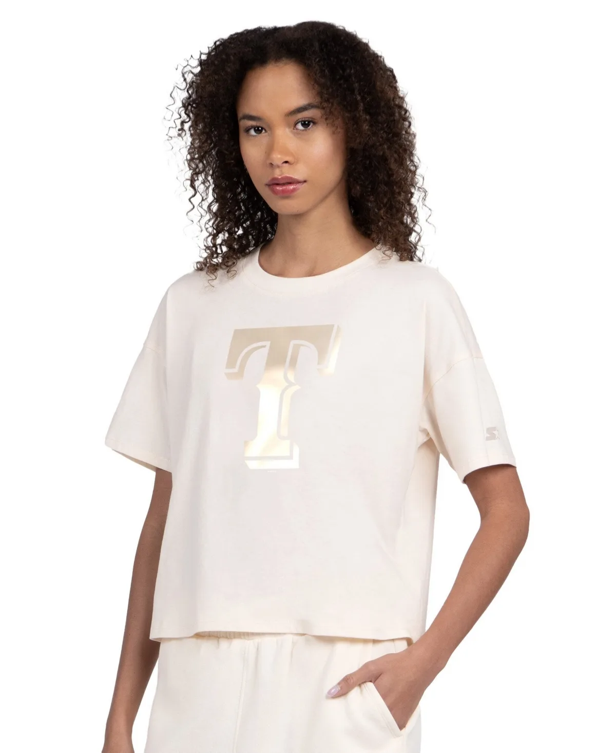 Texas Rangers Pastels Boxy Cropped T-Shirt