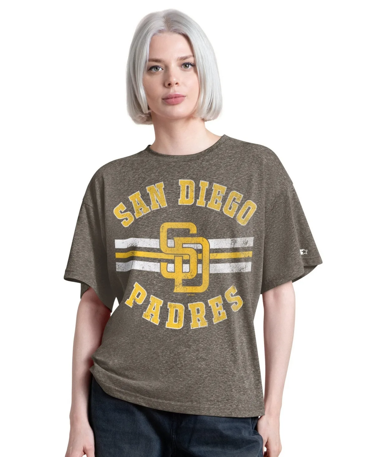 San Diego Padres Jump Shot Boyfriend Tri-Blend T-Shirt by Starter