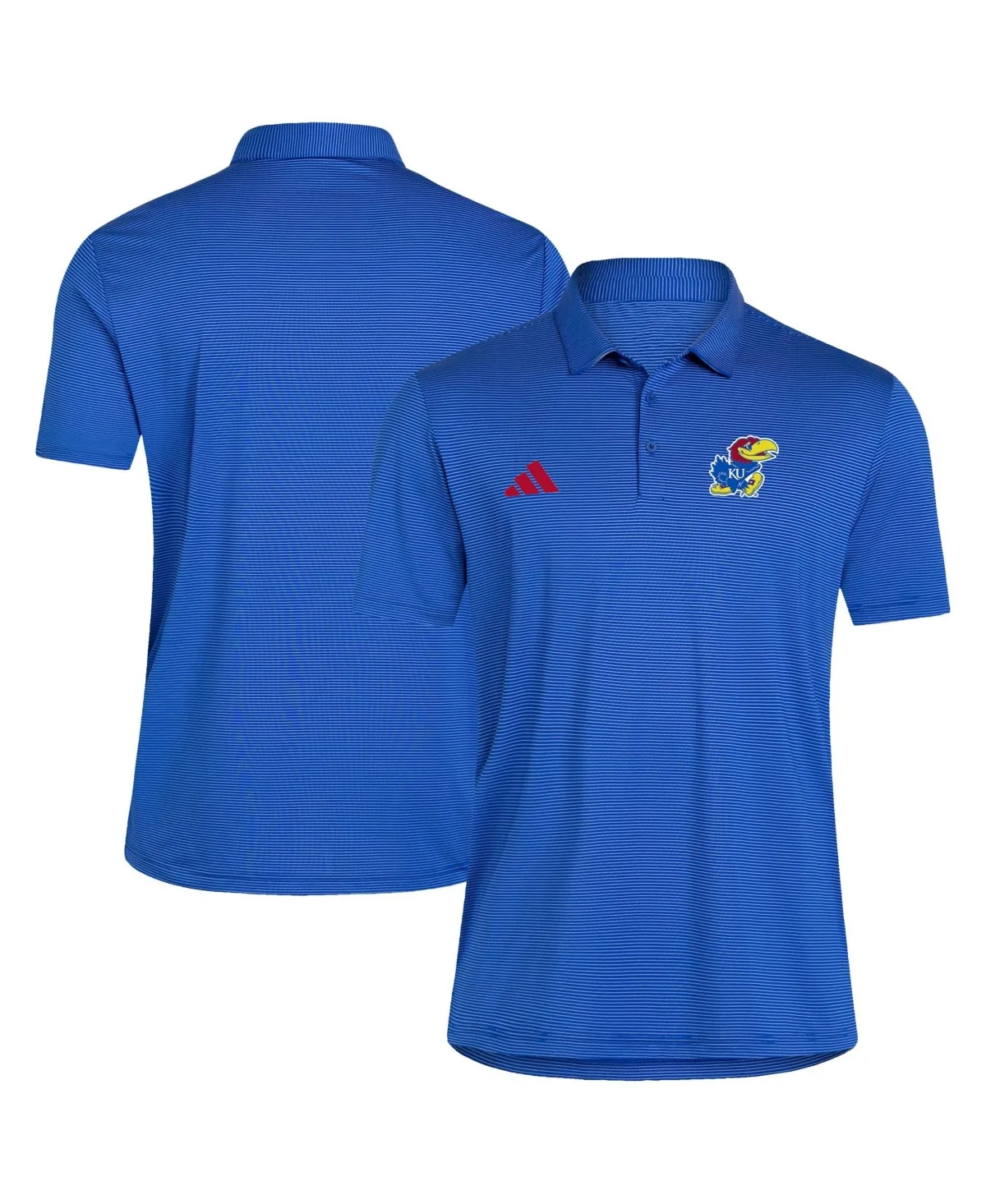 Kansas Jayhawks Ultimate 365 Stripe Polo Shirt by adidas