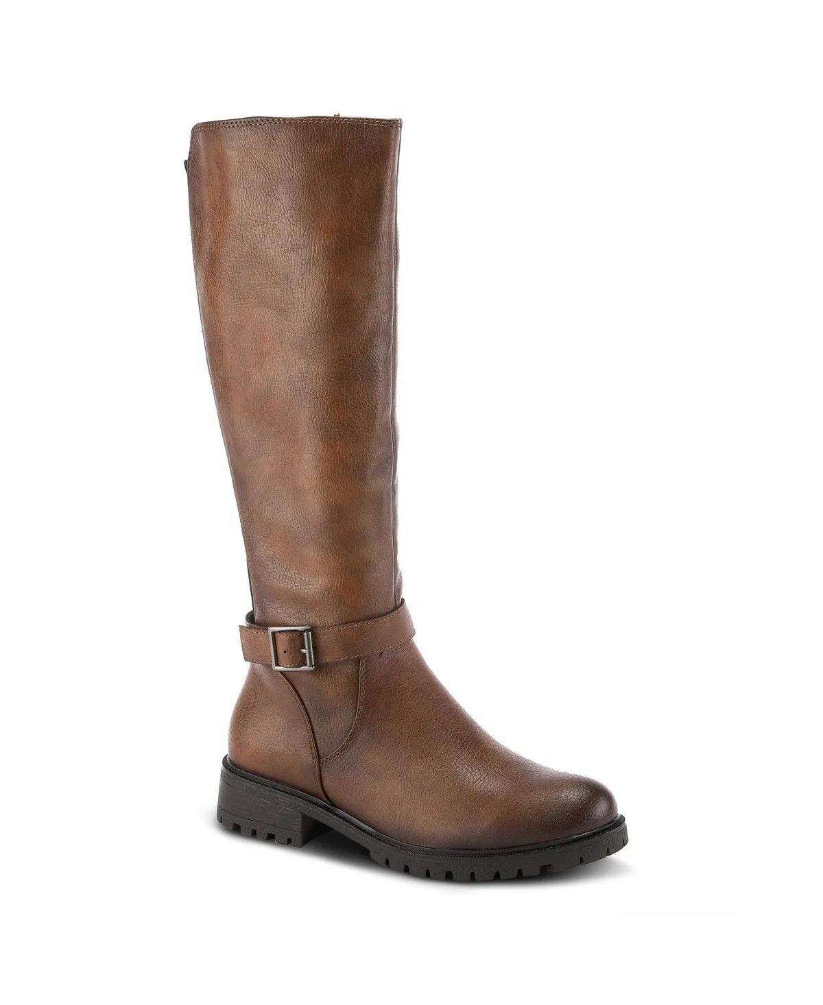Stretch Back Panel Buckle Detail Tall Boots by Patrizia