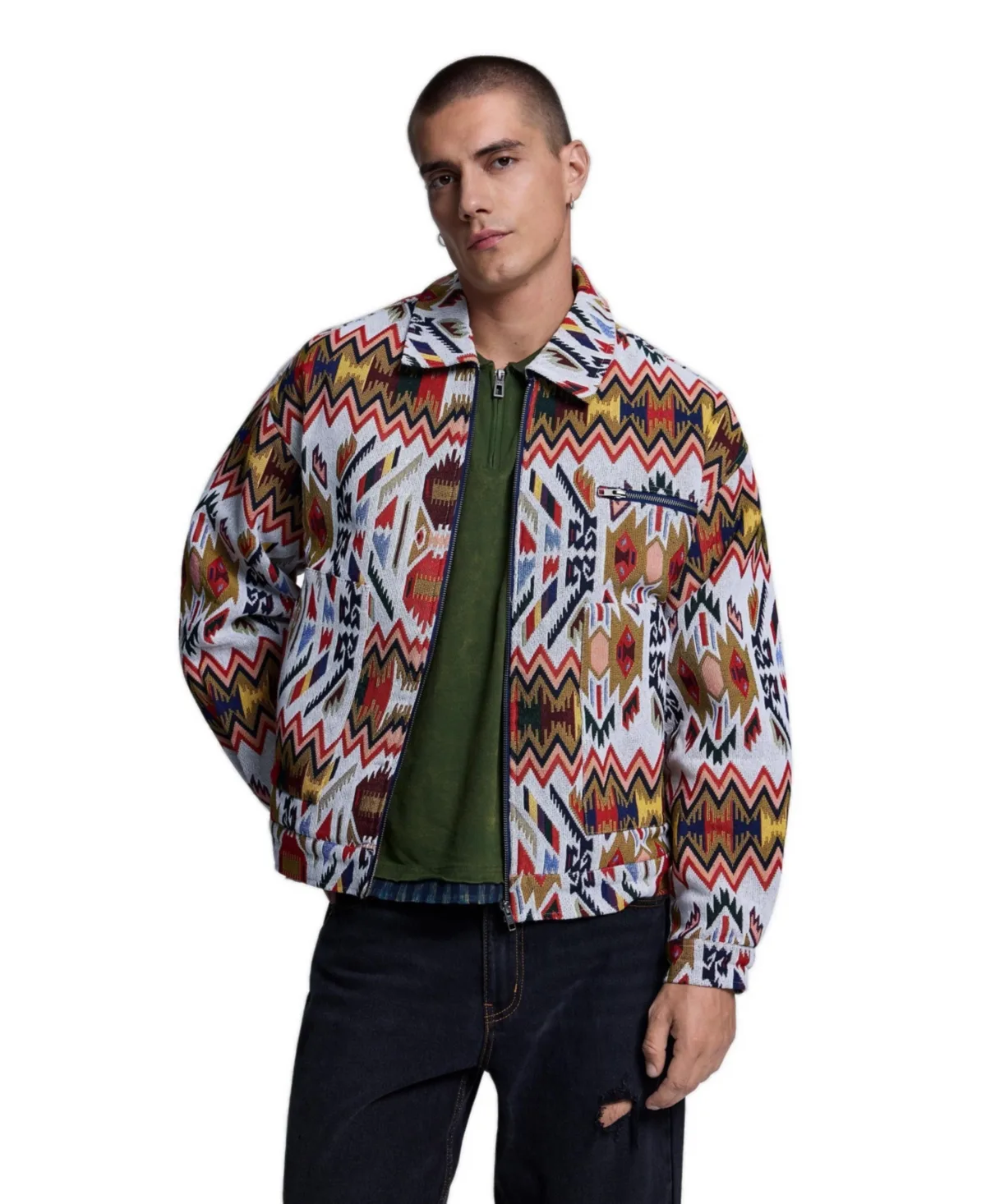 Patchwork Print Jacket by Desigual