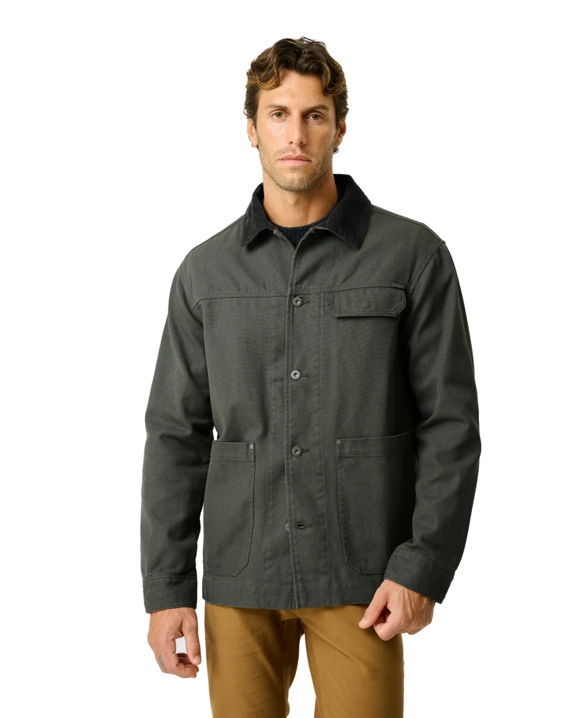 Tideman Corduroy-Collar Cotton Barn Jacket by Rodd & Gunn