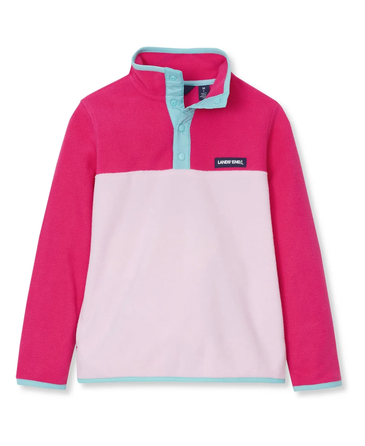 Anyweather Fleece Snap Neck Pullover by Lands' End
