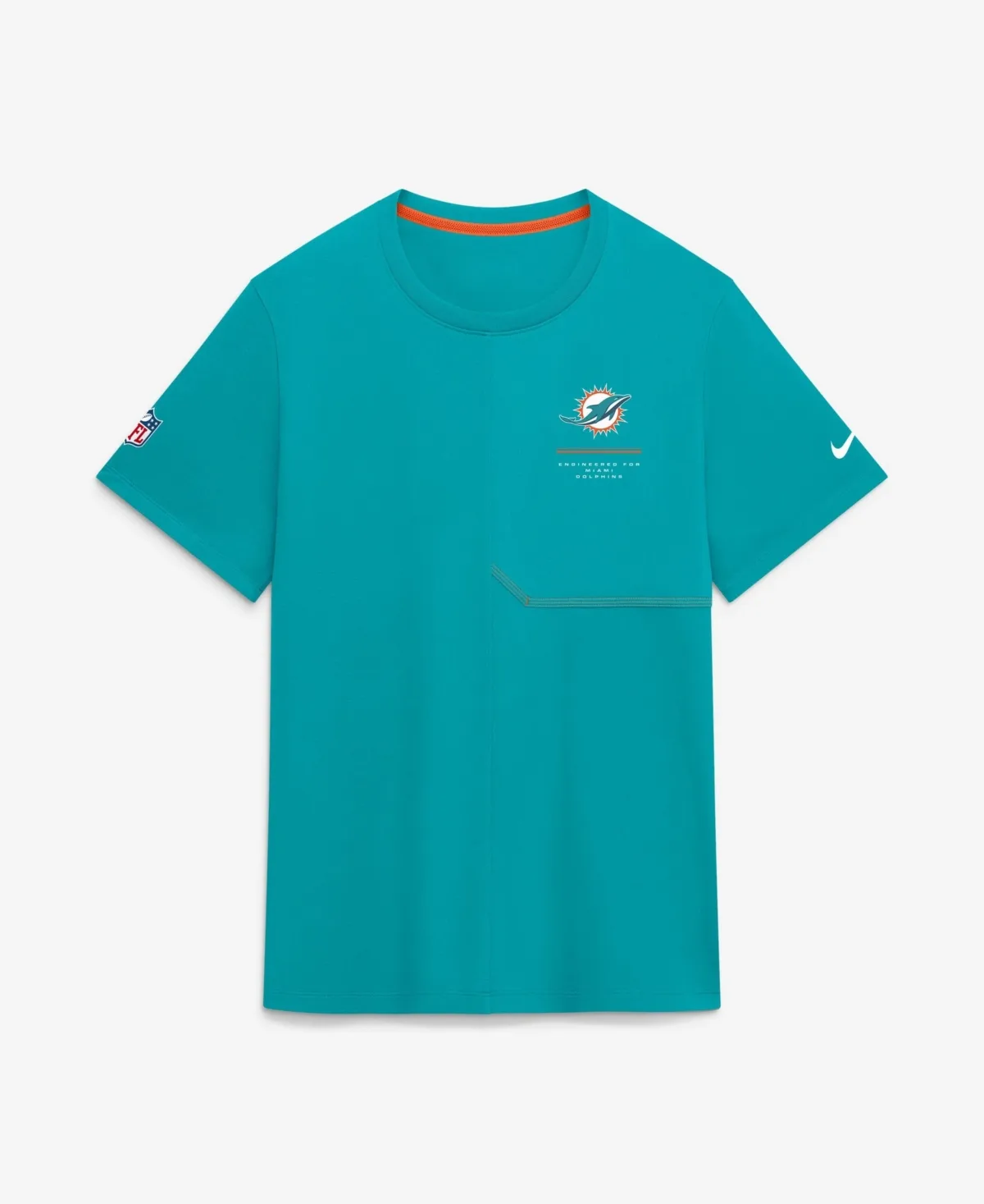 Miami Dolphins Sideline Uv Dri-Fit Coaches T-Shirt by Nike