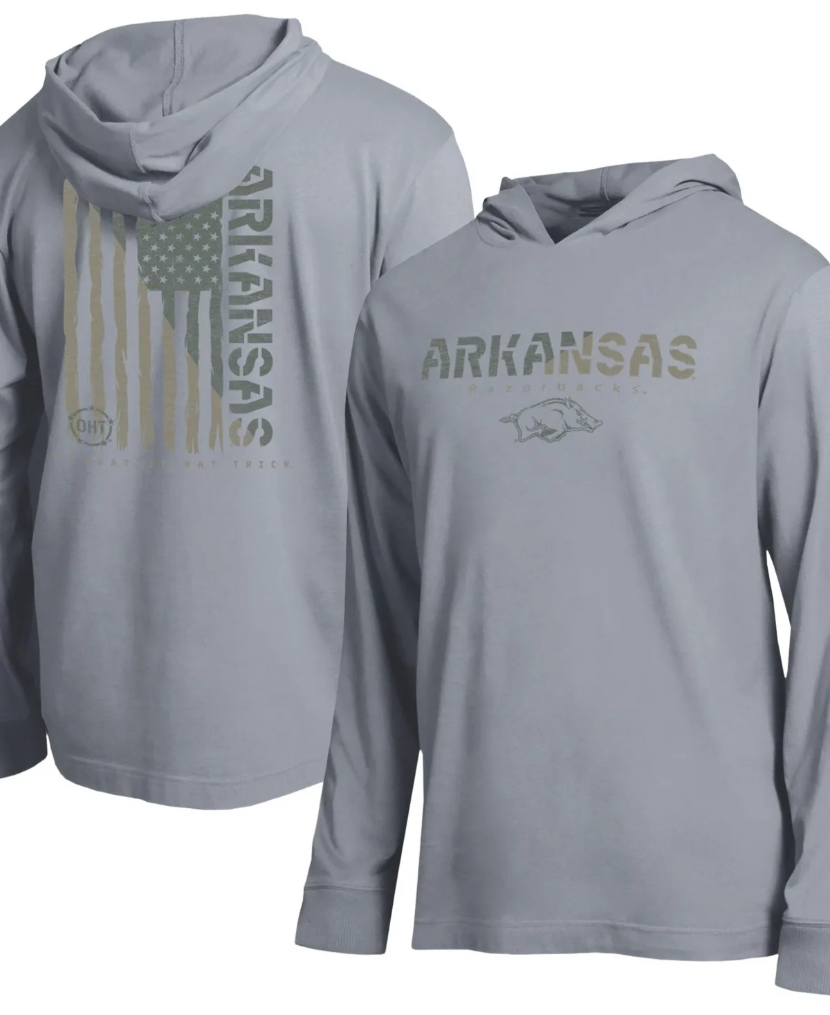 Arkansas Razorbacks Operation Hat Trick Flag Hooded Long-Sleeves T-Shirt by Champion