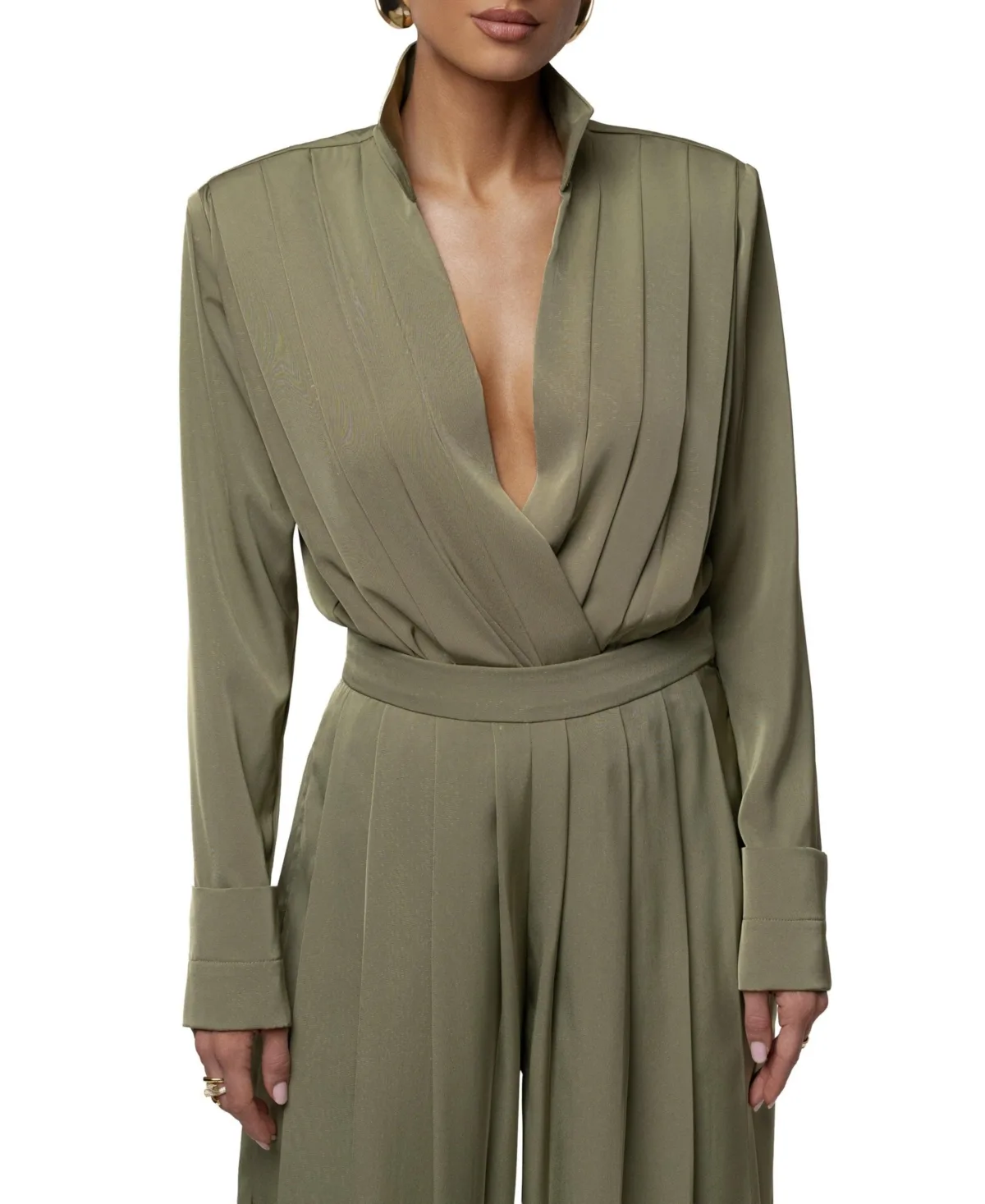 Visionary Pleated Bodysuit by Jluxlabel