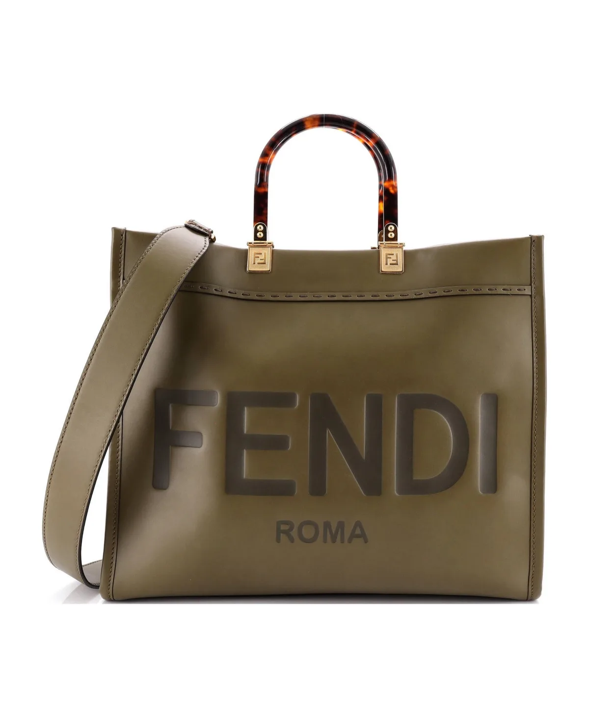 Pre-Owned Fendi Medium Sunshine Shopper Tote Leather by FENDI