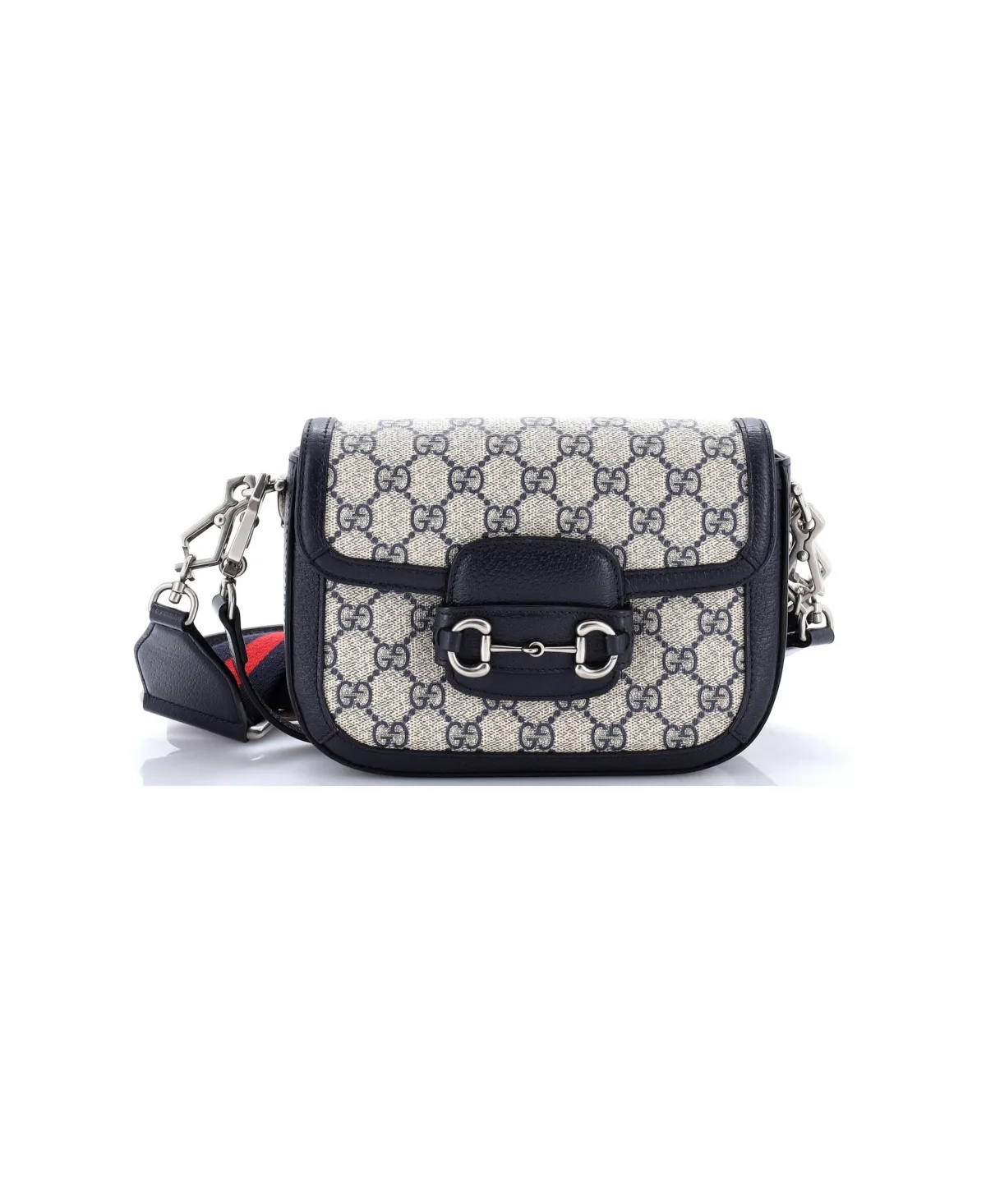 Pre-Owned Gucci Mini Horsebit 1955 Shoulder Bag Gg Coated Canvas with Leather by Gucci