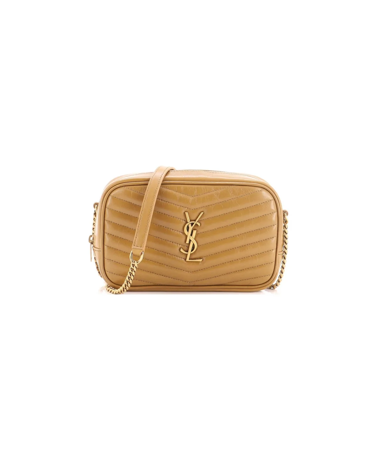 Pre-Owned Saint Laurent Mini Lou Camera Bag Matelasse Chevron Leather by Saint Laurent