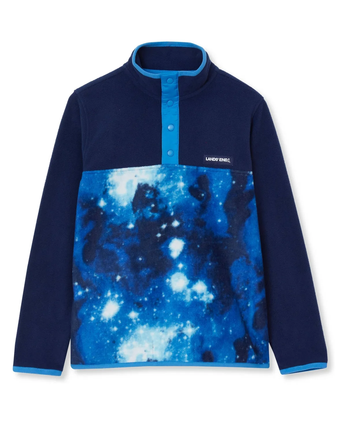 Anyweather Fleece Snap Neck Pullover by Lands' End