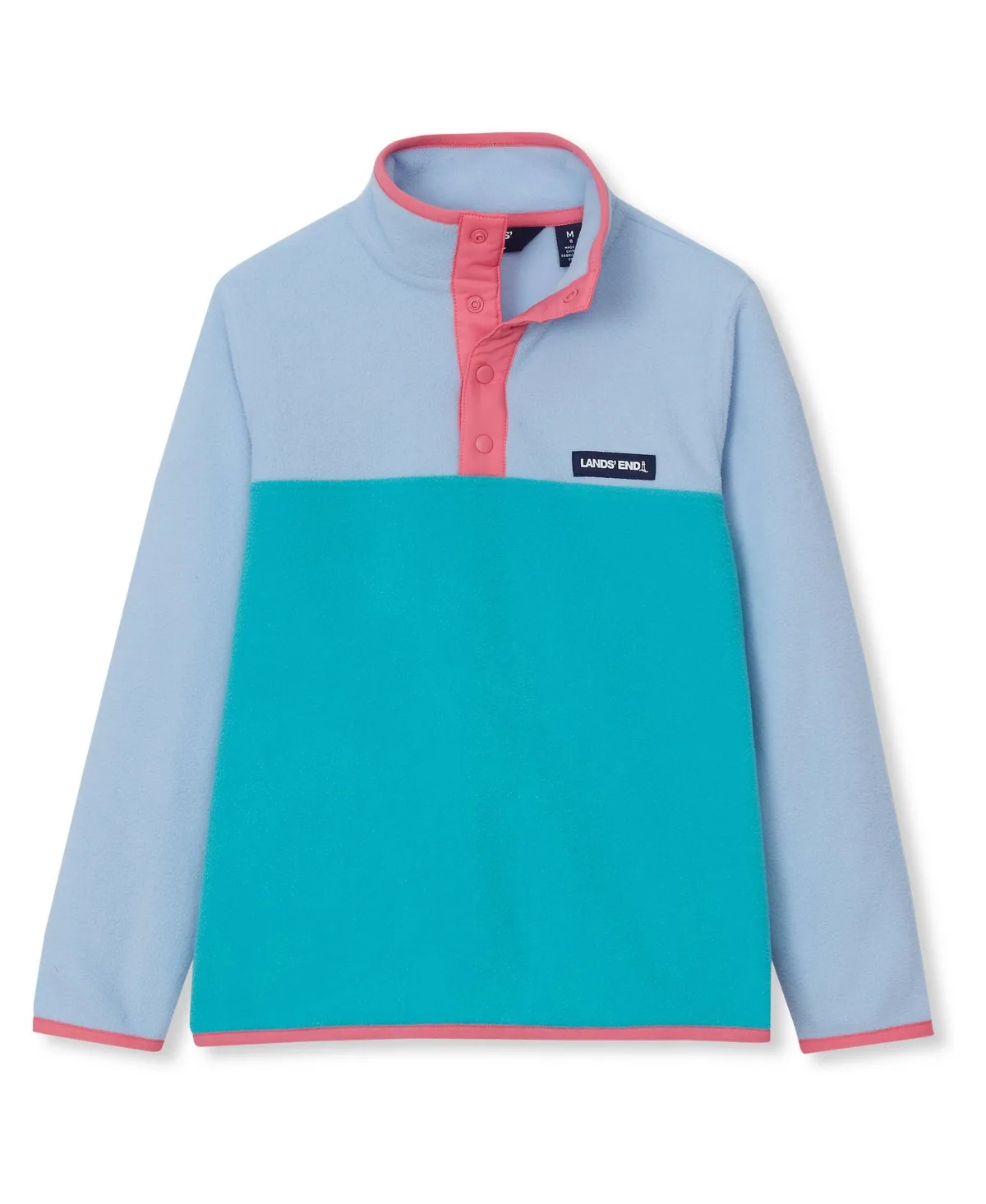 Anyweather Fleece Snap Neck Pullover by Lands' End