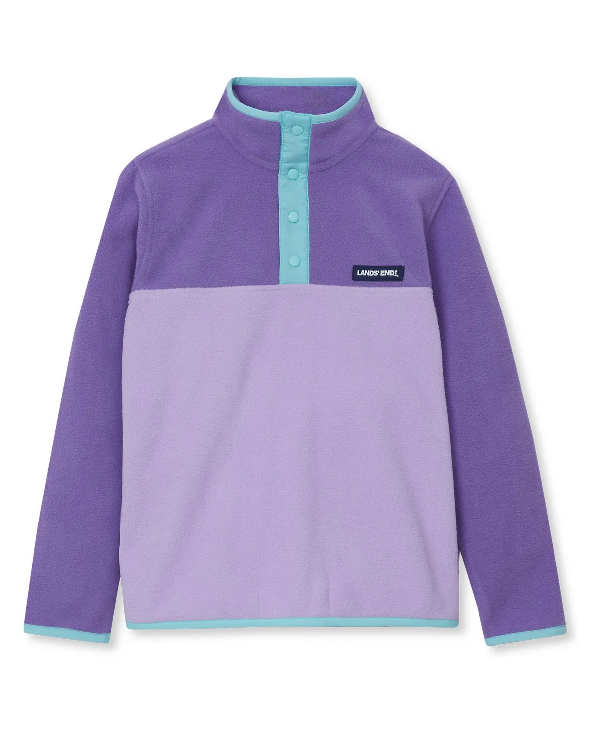 Anyweather Fleece Snap Neck Pullover by Lands' End