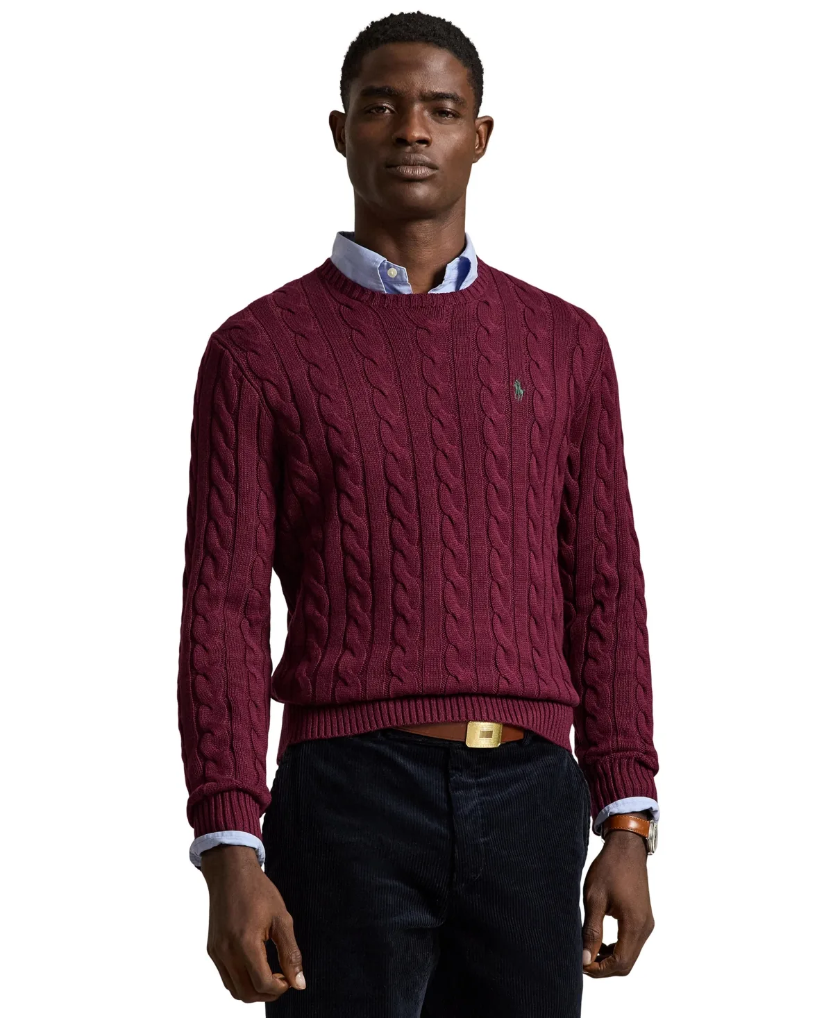 Cable-Knit Cotton Sweater