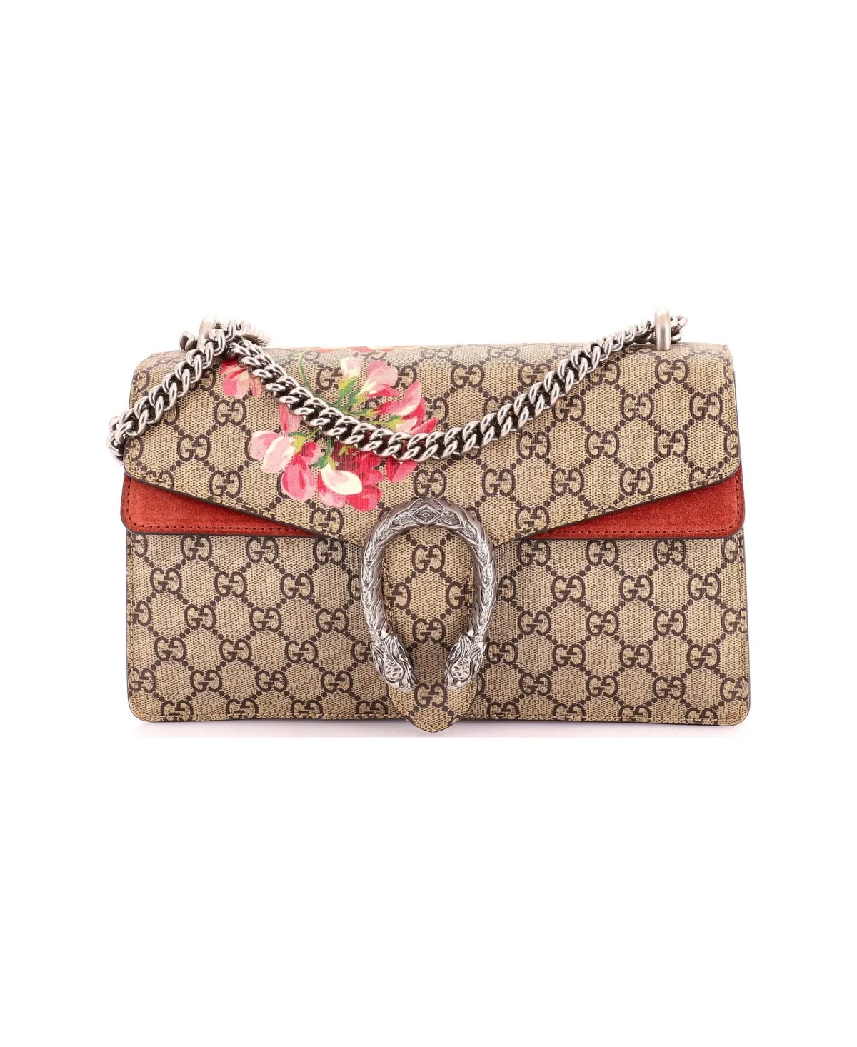 Pre-Owned Small Dionysus Bag Blooms Print Gg Coated Canvas by Gucci