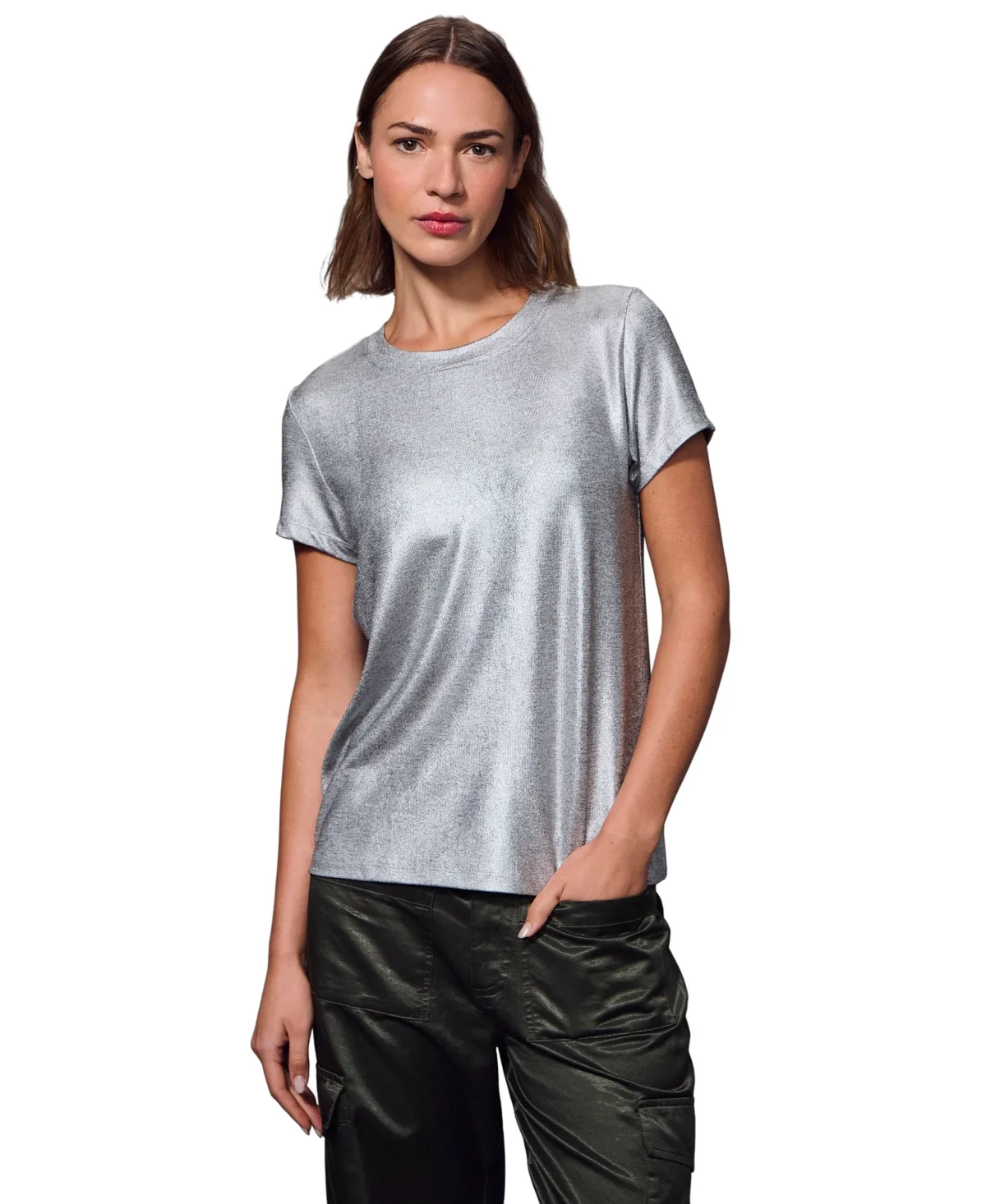 Shine Short-Sleeve Crewneck T-Shirt by Sanctuary