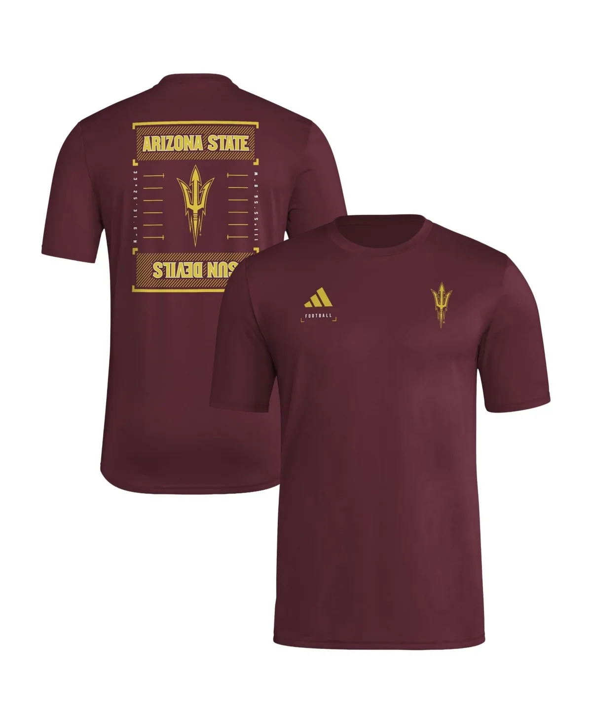 Arizona State Sun Devils Locker Football Icon Aeroready Pre-Game T-Shirt by adidas