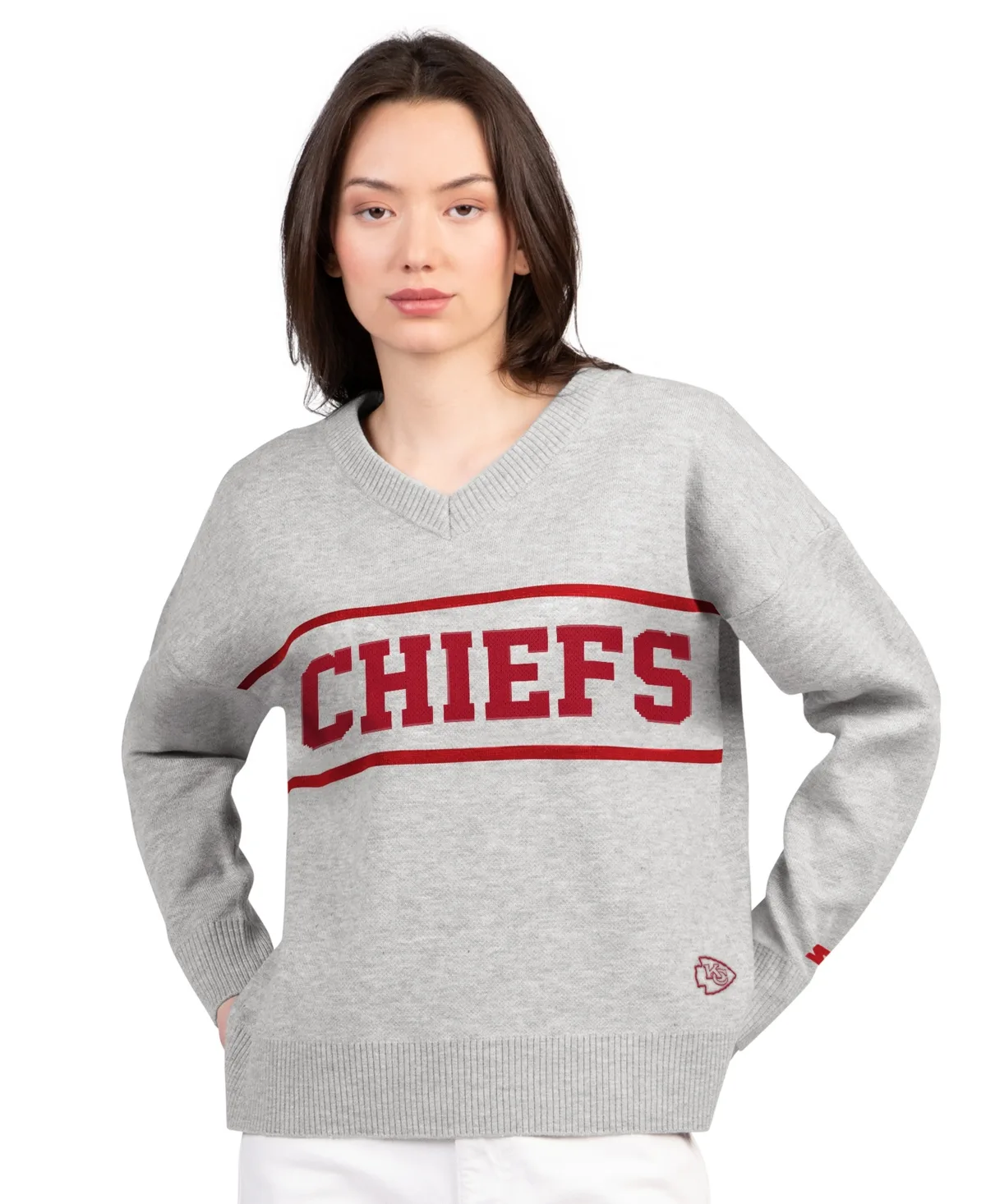 Kansas City Chiefs Best Shot V-Neck Sweater by Starter
