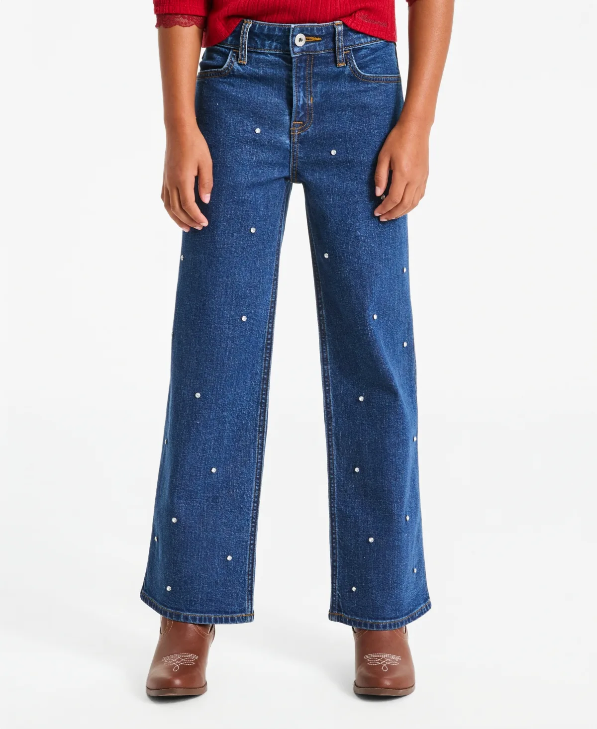 High-Rise Wide-Leg Gem Jeans by Abercrombie Kids