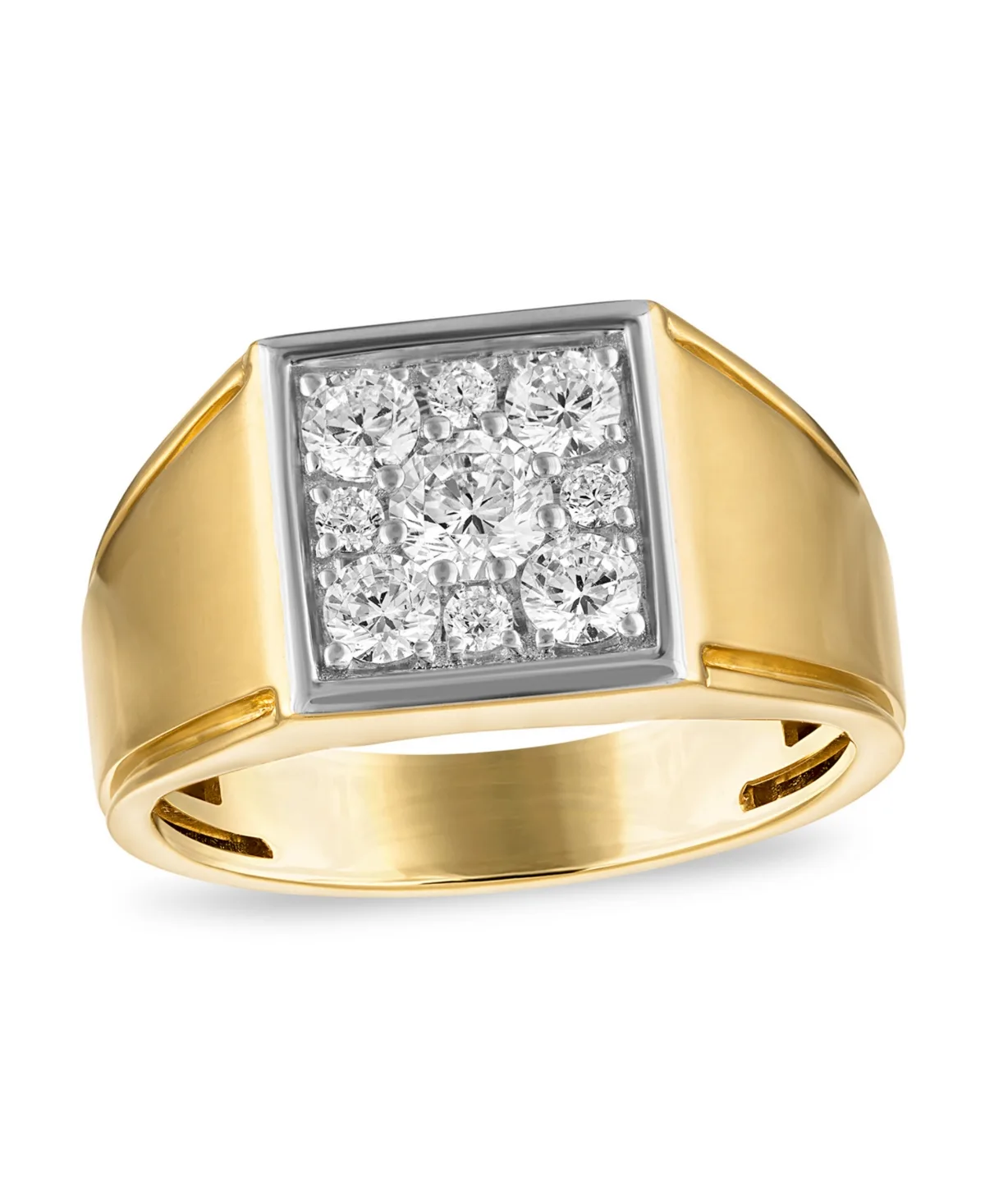 Lab Grown Diamond Signet Ring (1 ct. t.w.) in Sterling Silver by Macy's