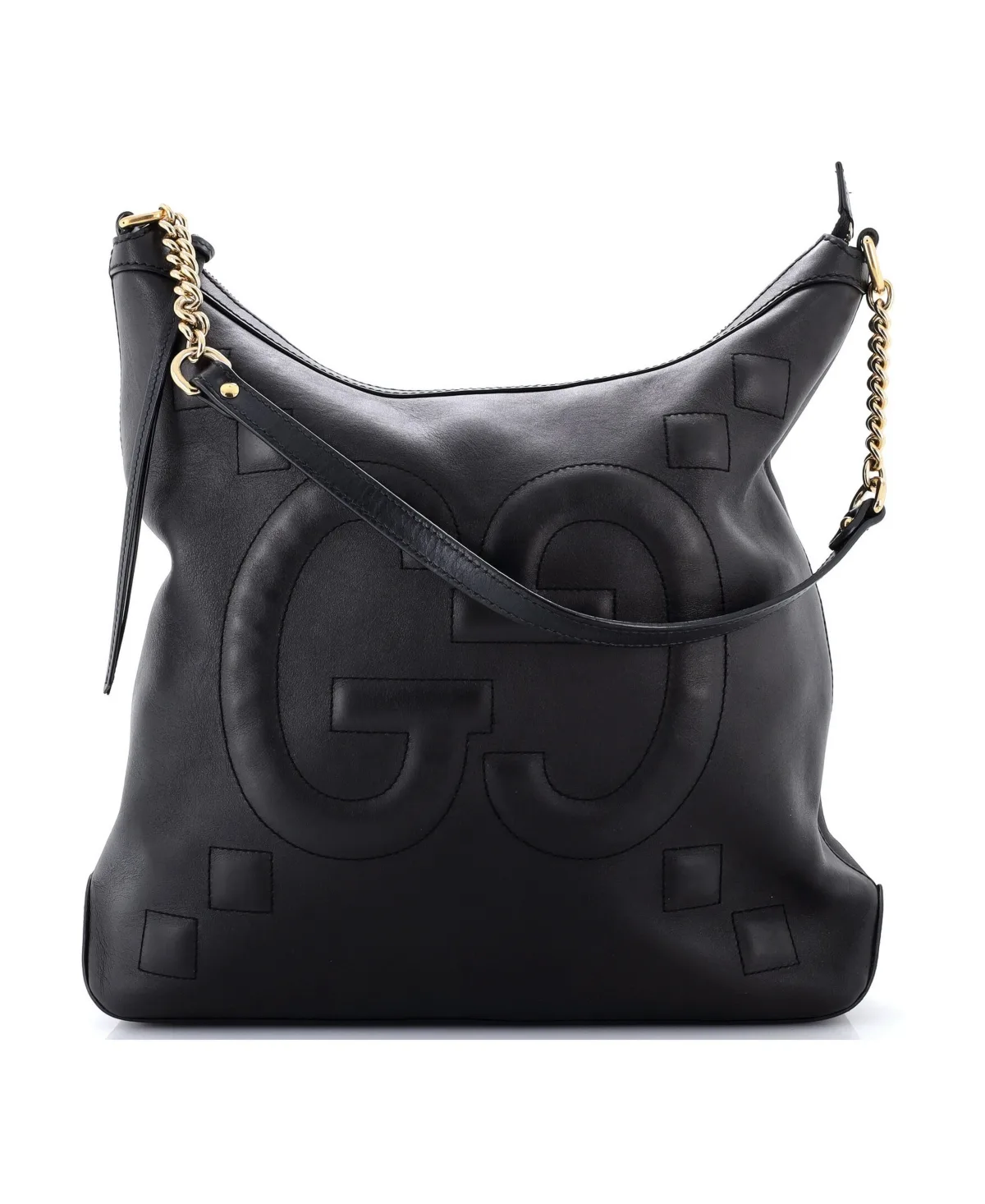 Pre-Owned Large Apollo Hobo GG Embossed Calfskin by Gucci