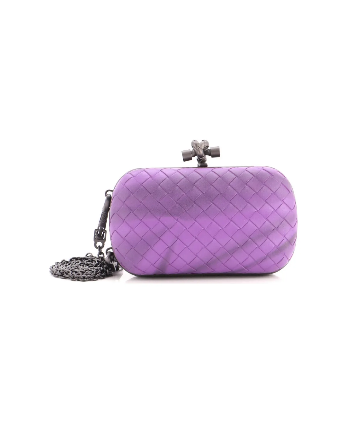 Pre-Owned Small Box Knot Chain Clutch Intrecciato Nappa by Bottega Veneta