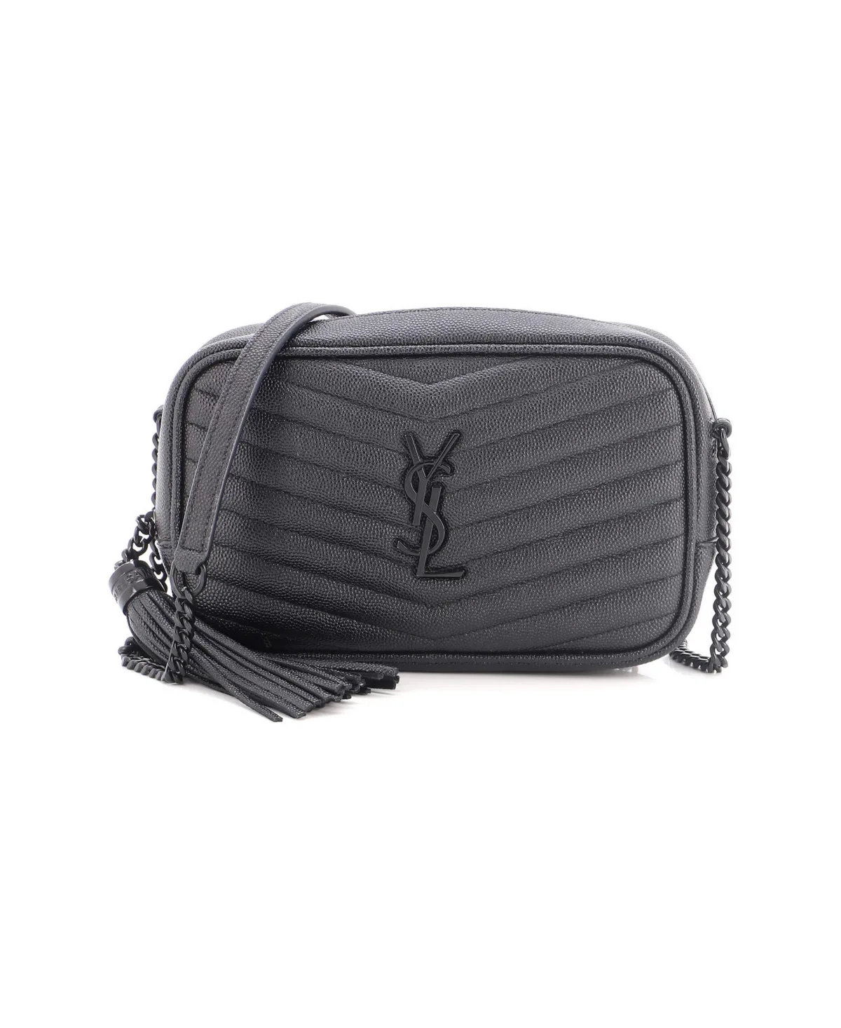 Pre-Owned Mini Lou Camera Bag Matelasse Chevron Leather by Saint Laurent