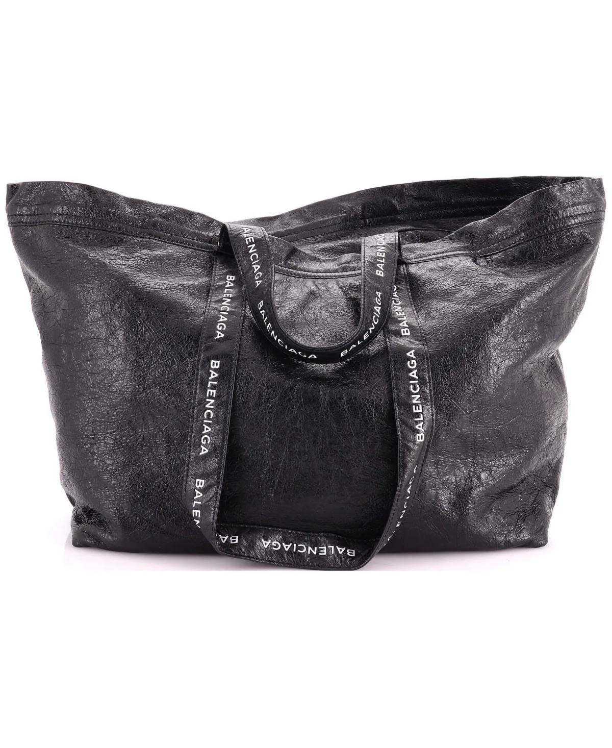 Pre-Owned Medium Carry Shopper Tote Leather by Balenciaga