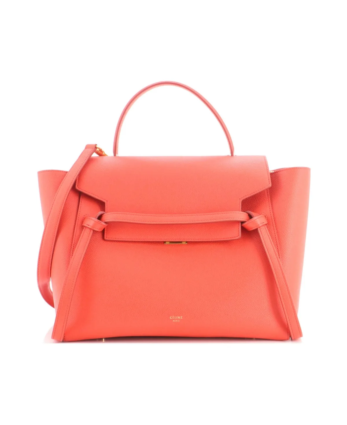 Pre-Owned Mini Belt Bag Textured Leather by Celine