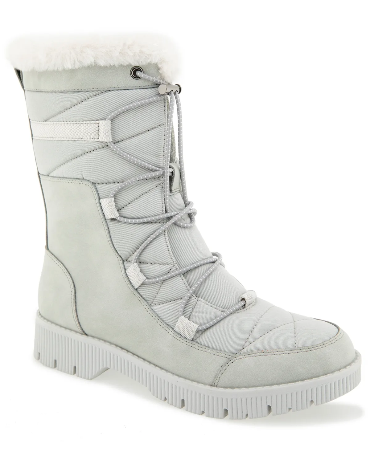 Alta Quilted Faux Fur Trim Casual Boots