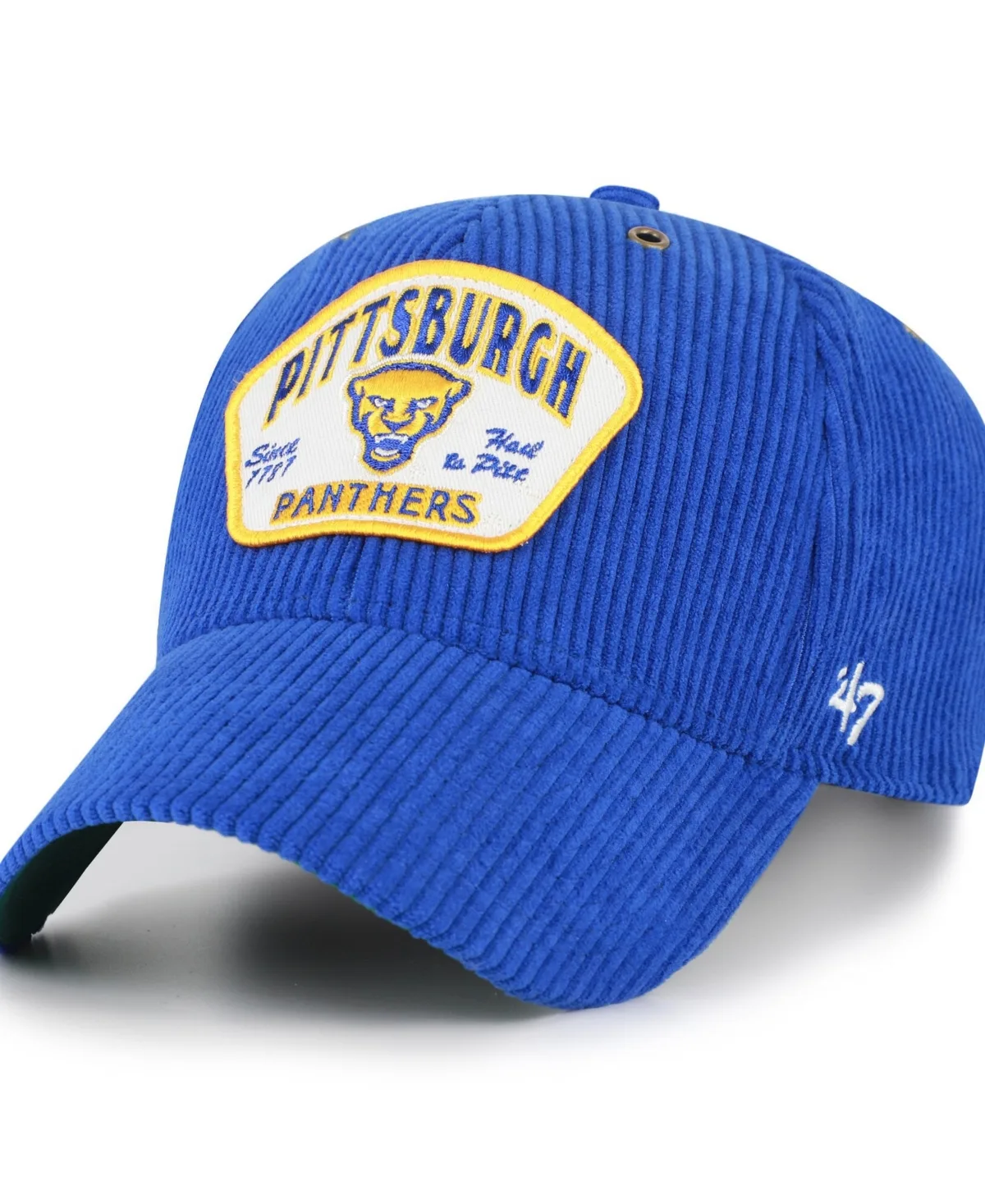 Pitt Panthers Accordia Corduroy Mvp Adjustable Hat by 47 Brand