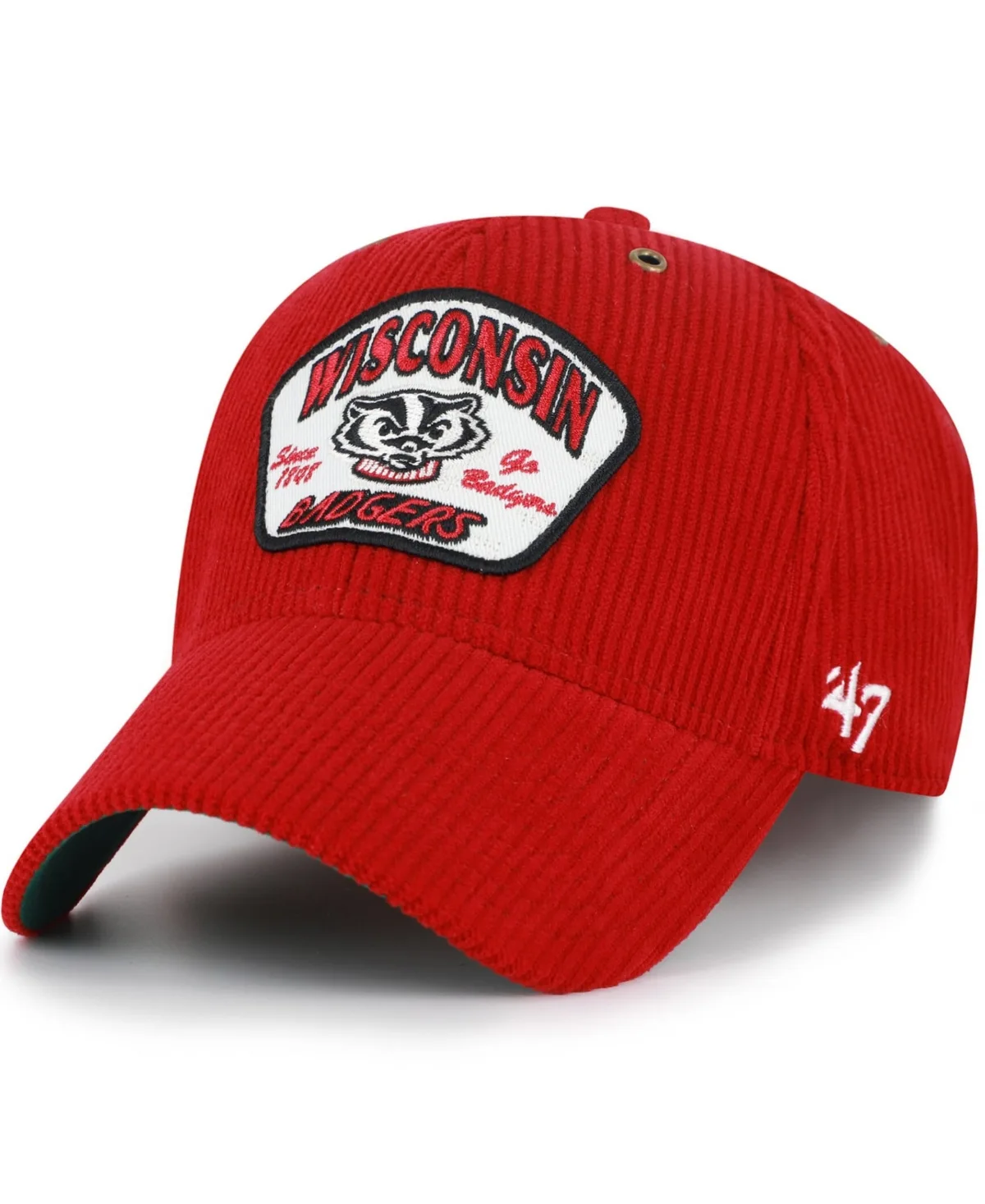 Wisconsin Badgers Accordia Corduroy Mvp Adjustable Hat by 47 Brand
