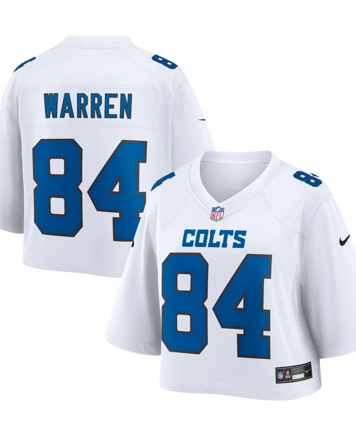 Tyler Warren Indianapolis Colts Cropped Fashion Game Jersey by Nike