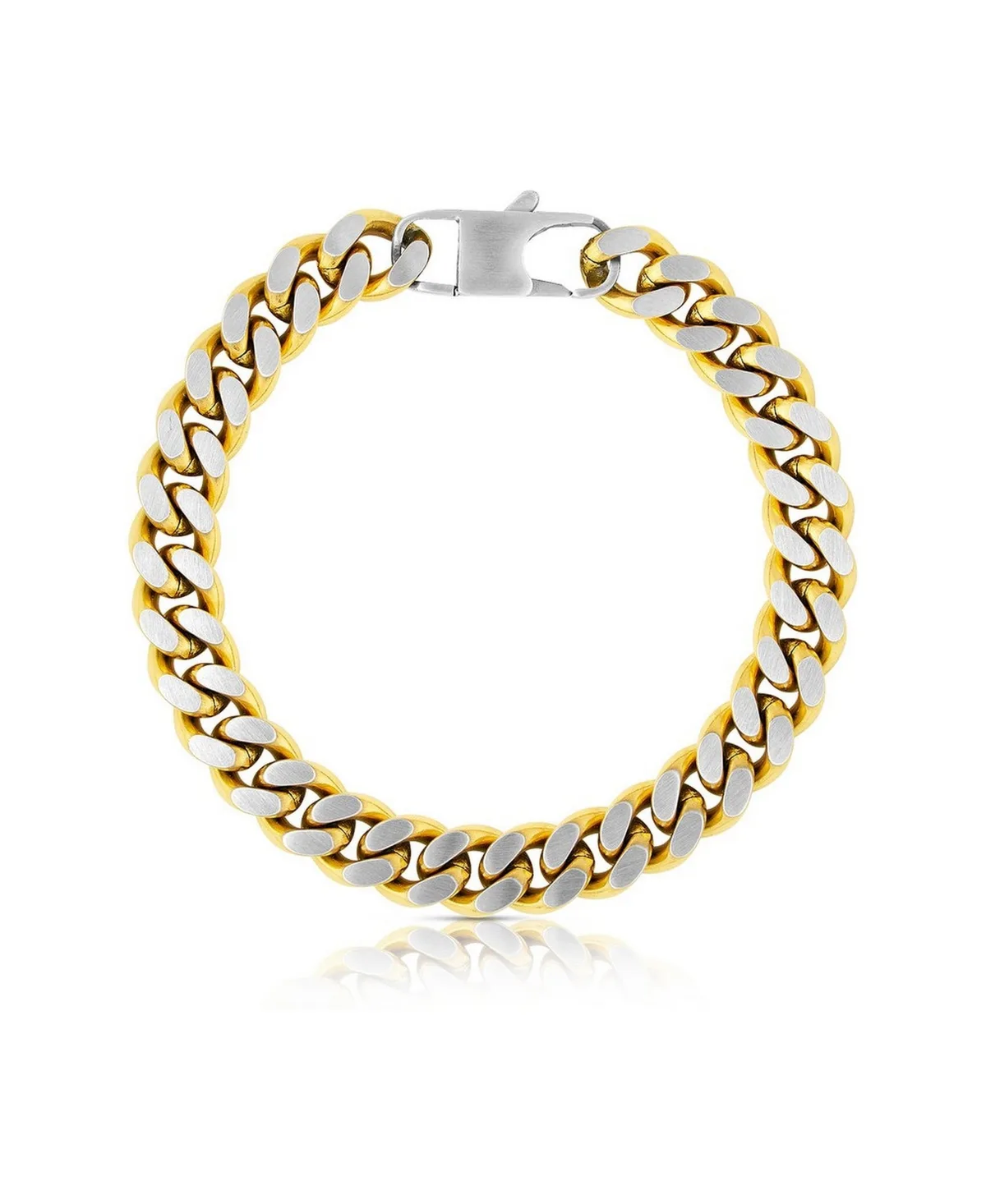Stainless Steel Matte Curb Link Bracelet by Metallo