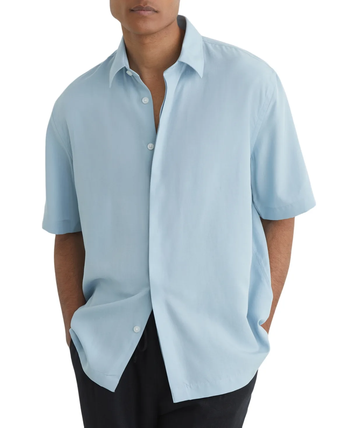 Supra Classic-Fit Lyocell-Linen Blend Short-Sleeve Shirt by Reiss