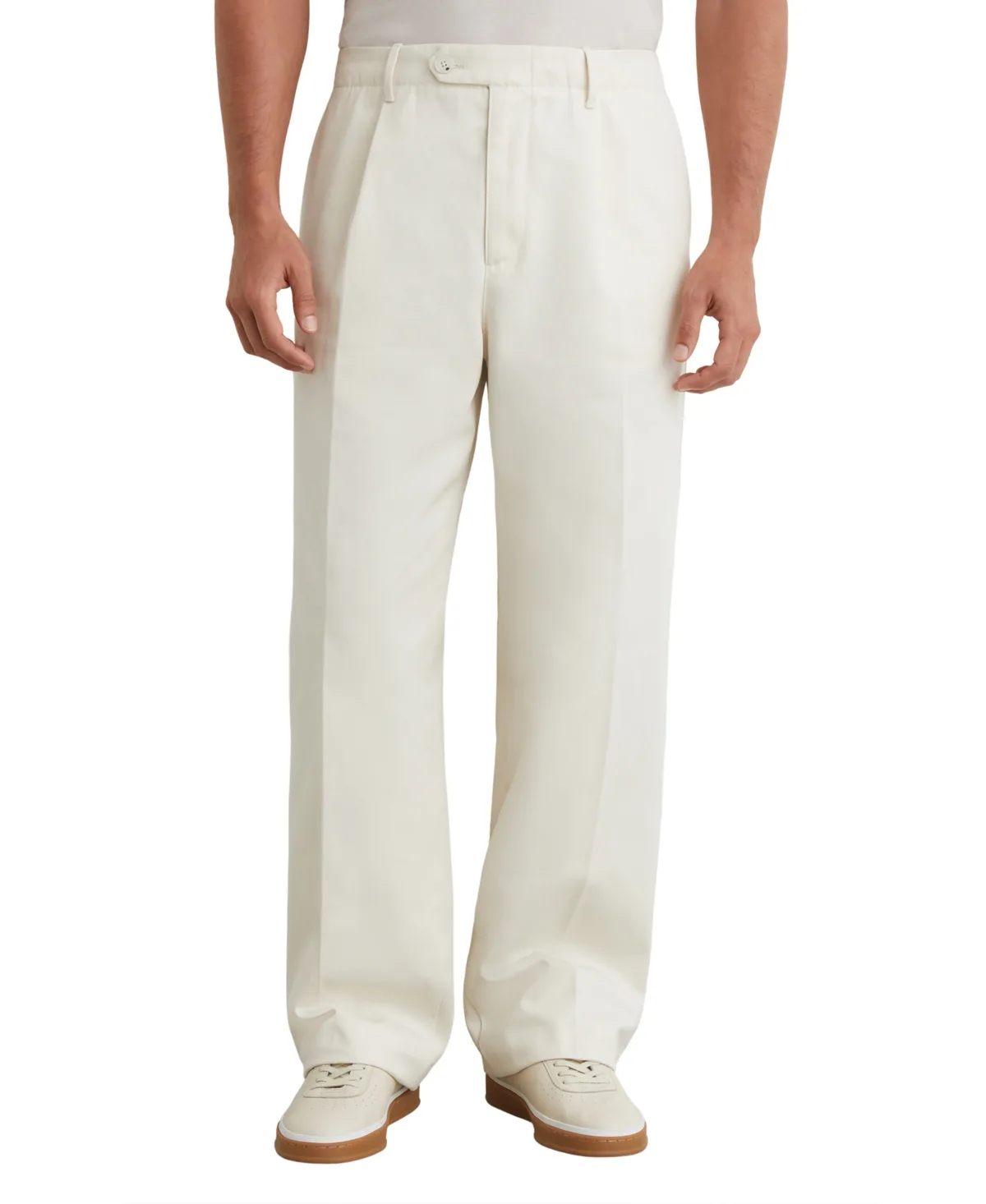 Look Pleated Relaxed-Fit Trousers Pants - Stone by Reiss