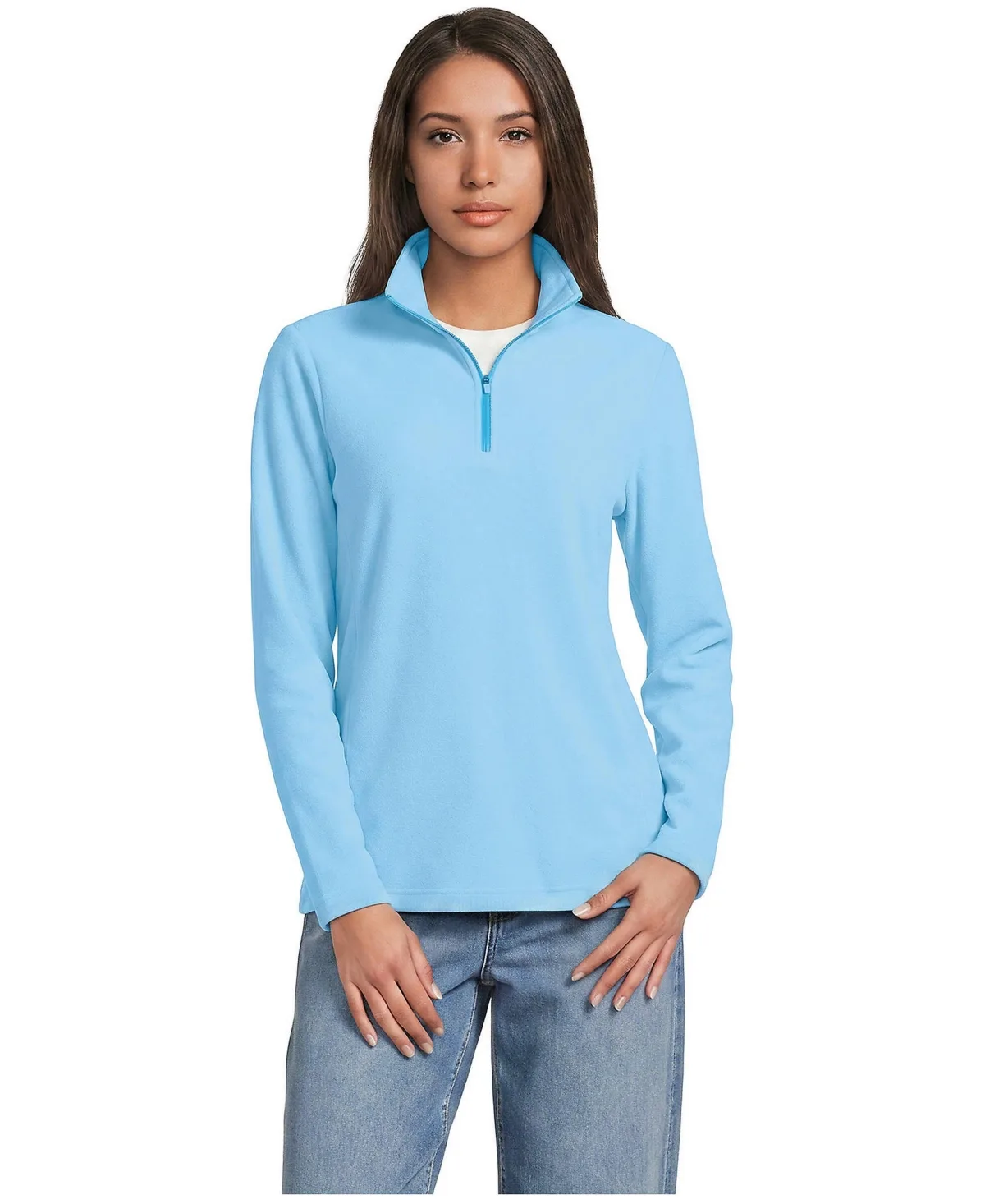 Anyweather Fleece Quarter Zip Pullover Sweatshirts by Lands' End