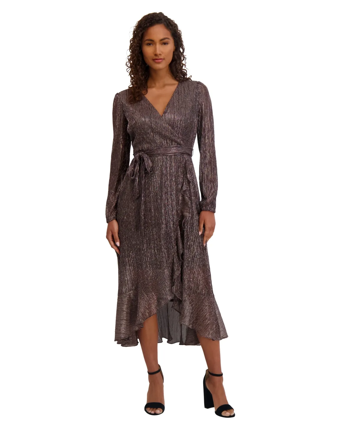 Ruffled Faux-Wrap Dress by Kensie