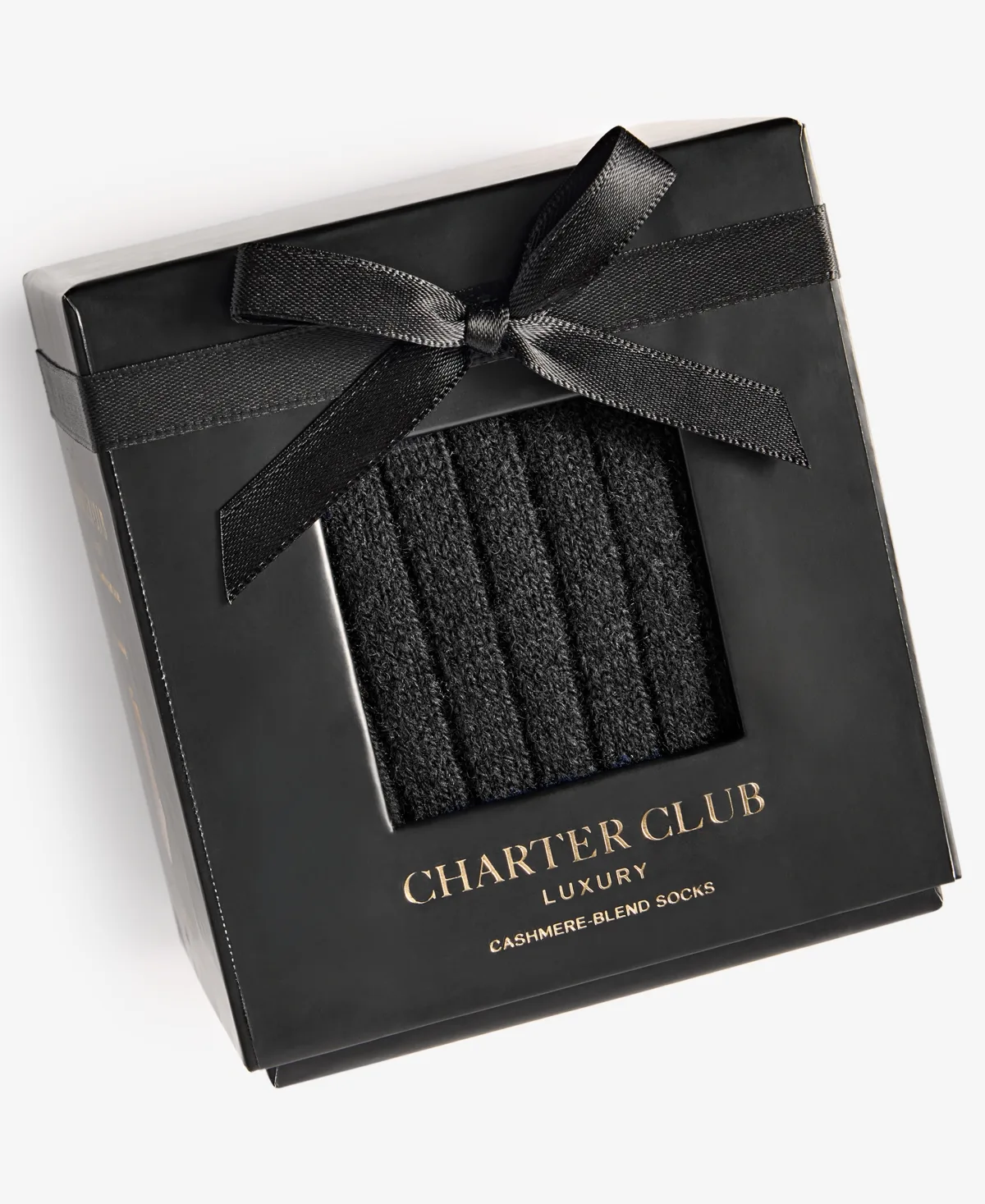 Boxed Cashmere-Blend Ribbed Crew Socks