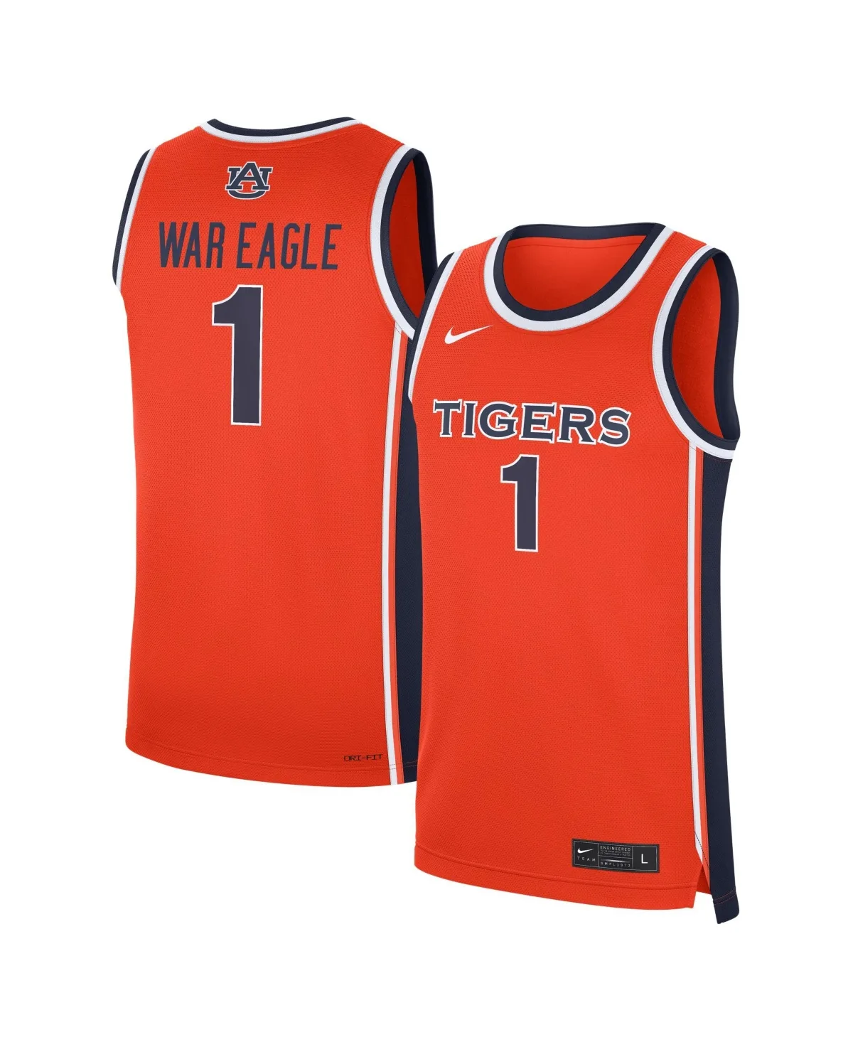 Auburn Tigers 1 Alternate War Eagle Replica Basketball Jersey by Nike