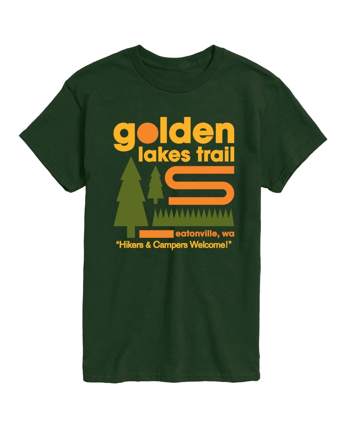 Golden Lakes Trail Graphic Crew Neck T-Shirt by Airwaves
