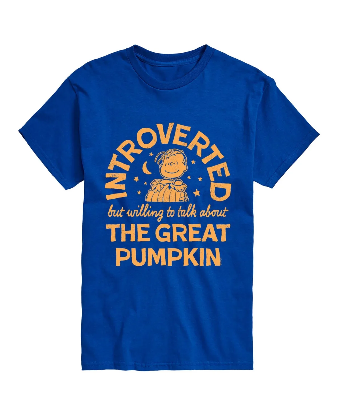 Introverted Great Pumpkin Linus Graphic Crew Neck T-Shirt by Airwaves