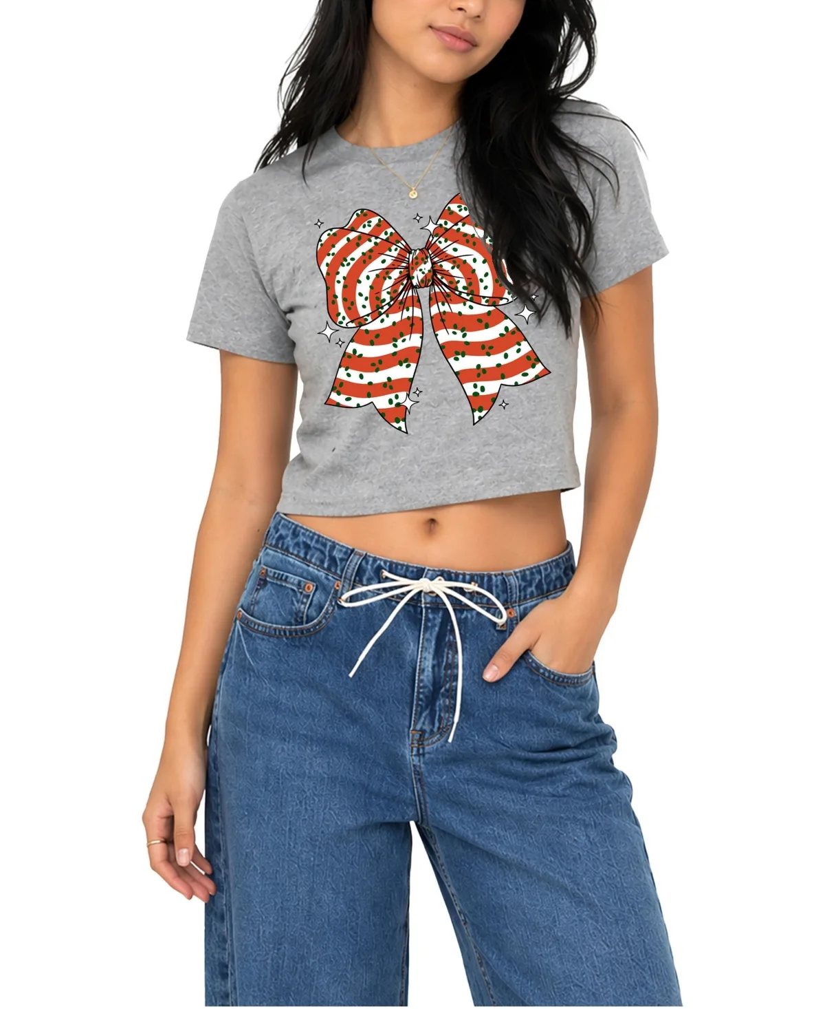 Cropped Graphic T-Shirt by Instant Message