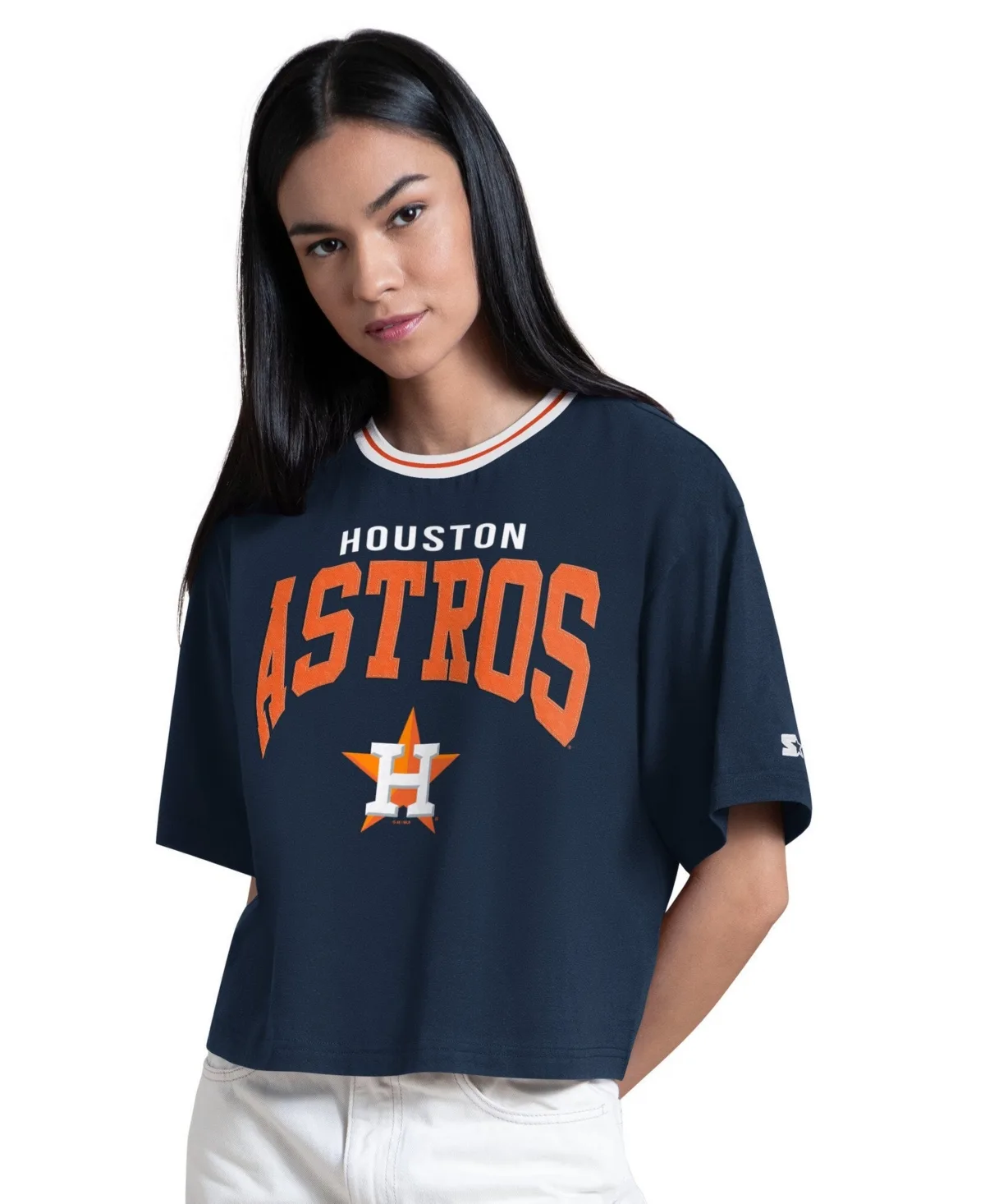 Houston Astros Ace Cropped T-Shirt by Starter