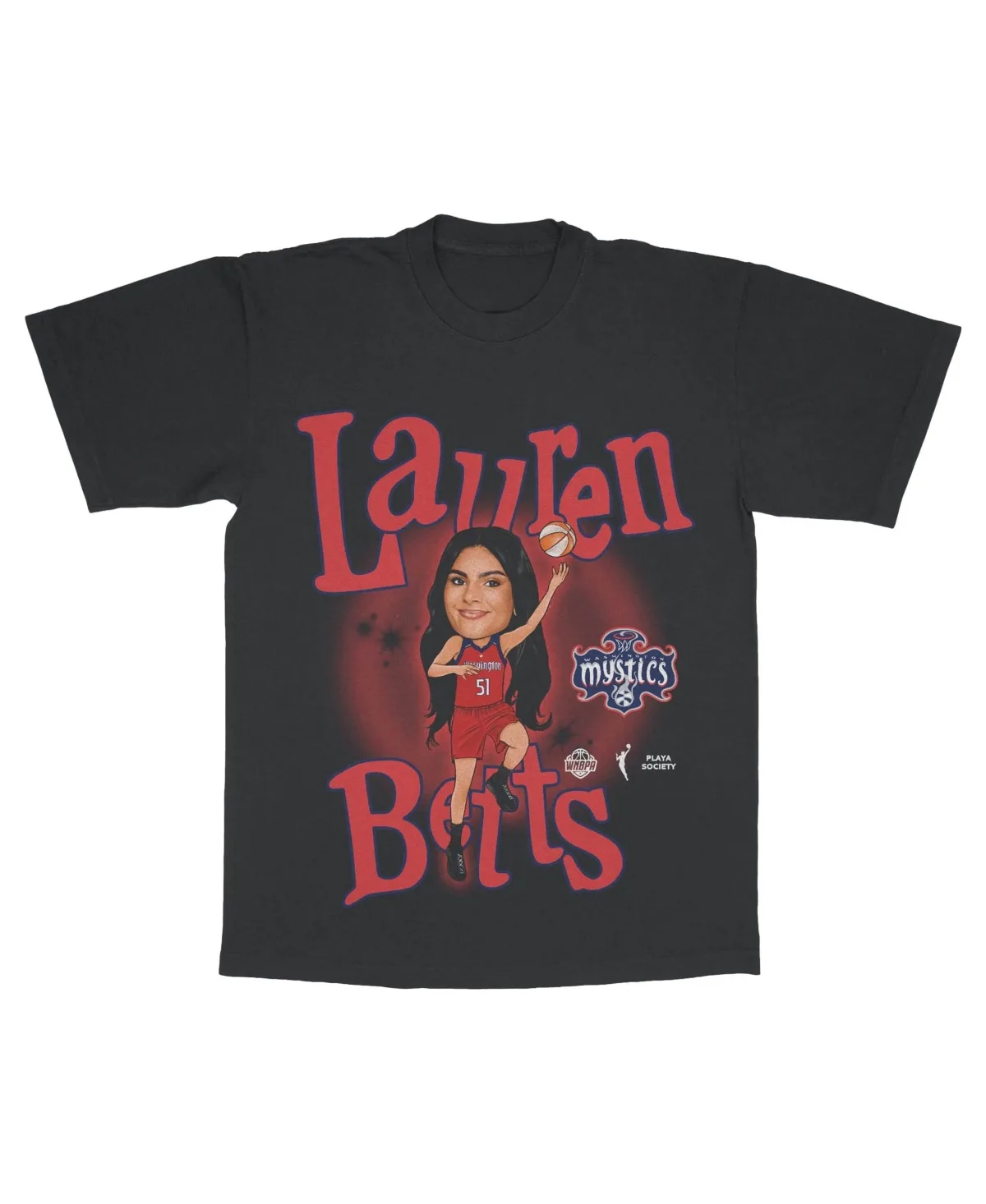 Lauren Betts Washington Mystics Player T-Shirt by Playa Society